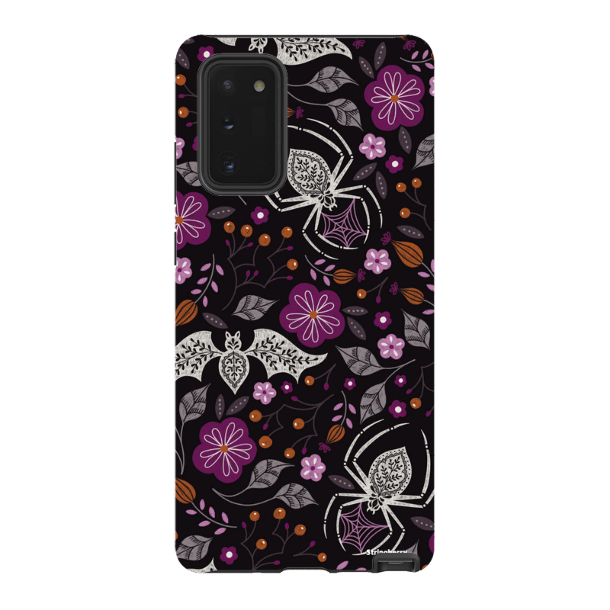 Samsung Tough Case - SpiderBat Pattern Black By Jenny Zemanek