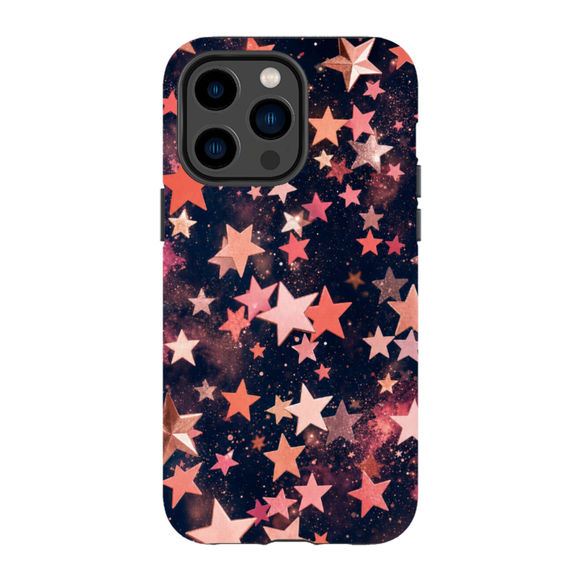iPhone Tough Case - Rose Gold Galaxy Star