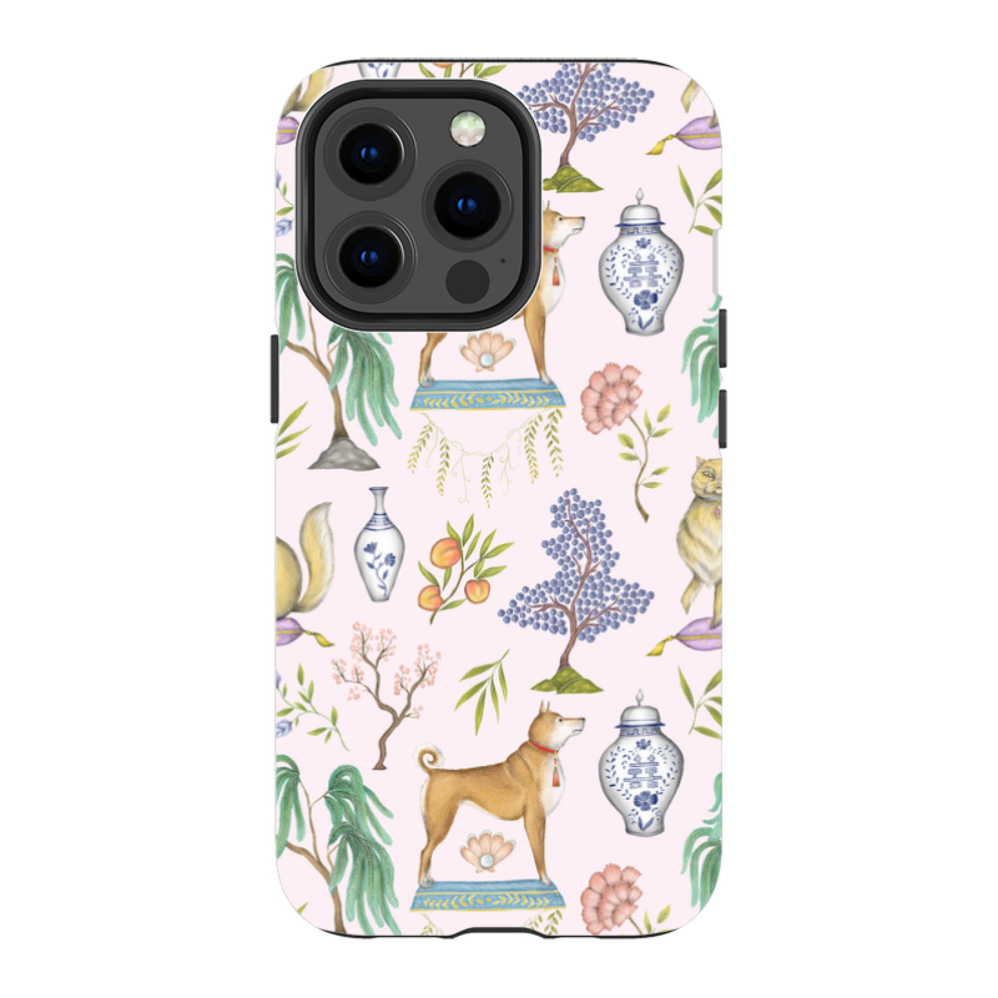iPhone Tough Case - Chinoiserie Menagerie Pink By Catherine Rowe
