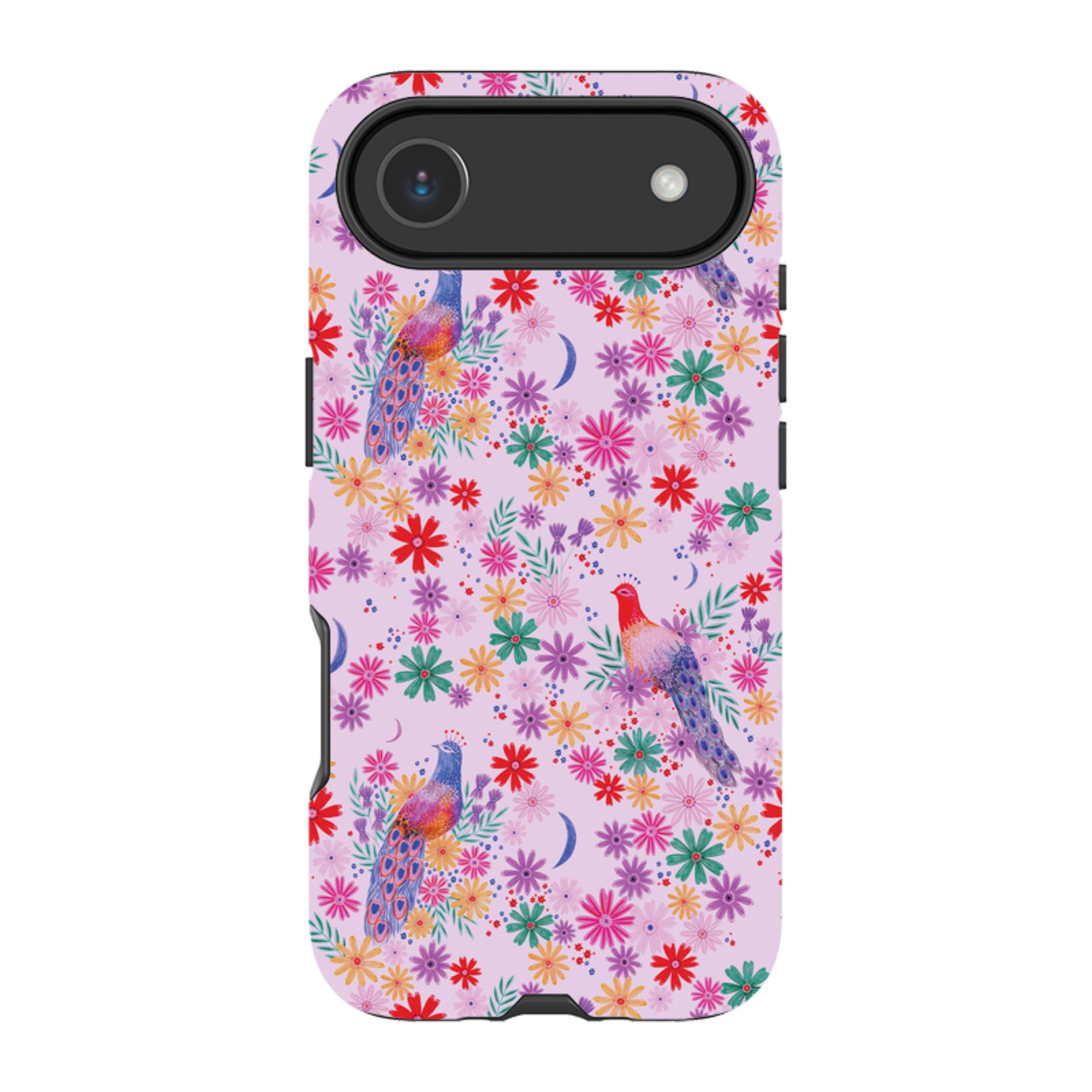 iPhone Tough Case - Peacock Pattern Lilac By Lee Foster Wilson