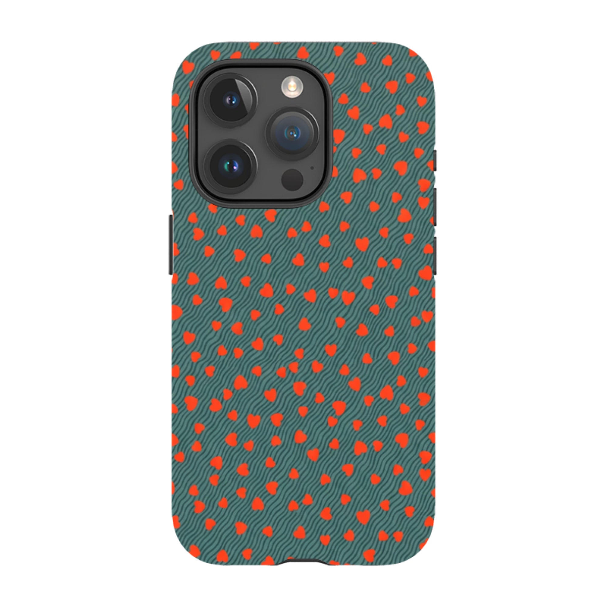 iPhone Tough Case - Red Hearts