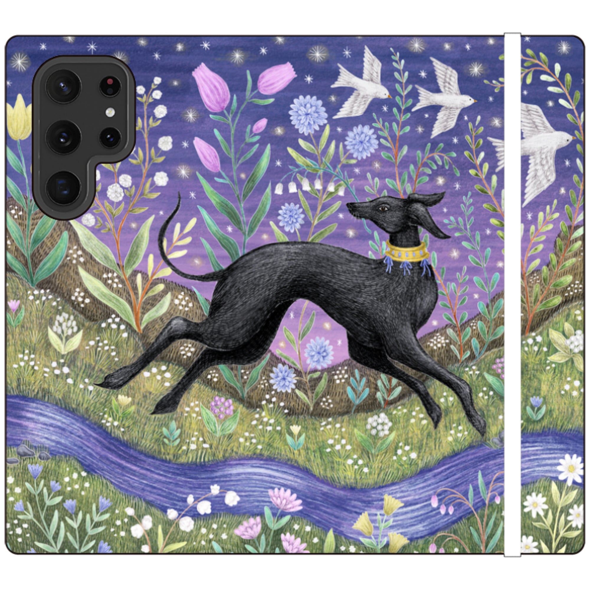 Meadow Hound Wallet Case By Catherine Rowe