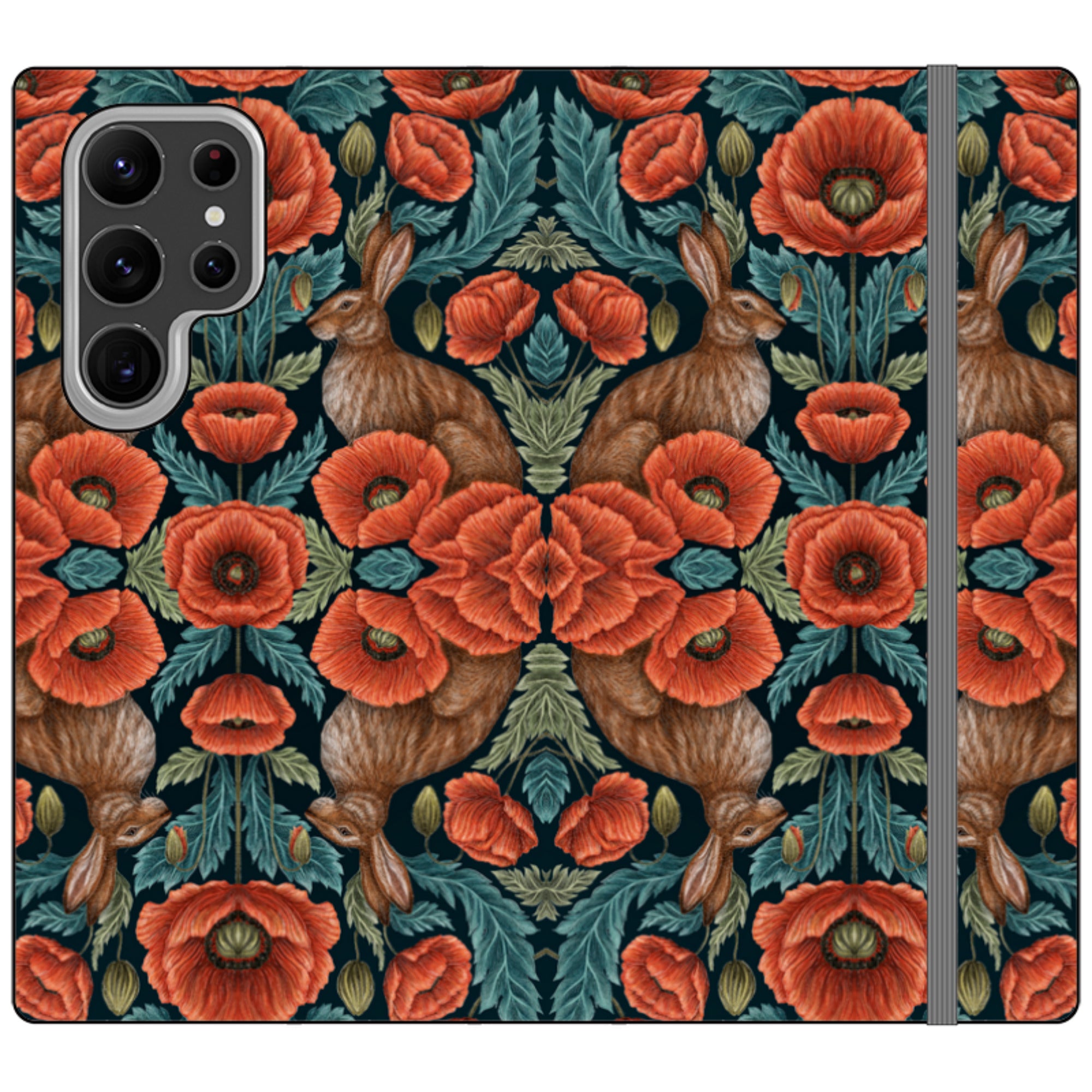 Poppy Red Wallet Case By Catherine Rowe