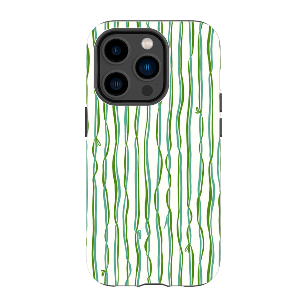iPhone Tough Case - Ribbons blue and green By Katherine Quinn