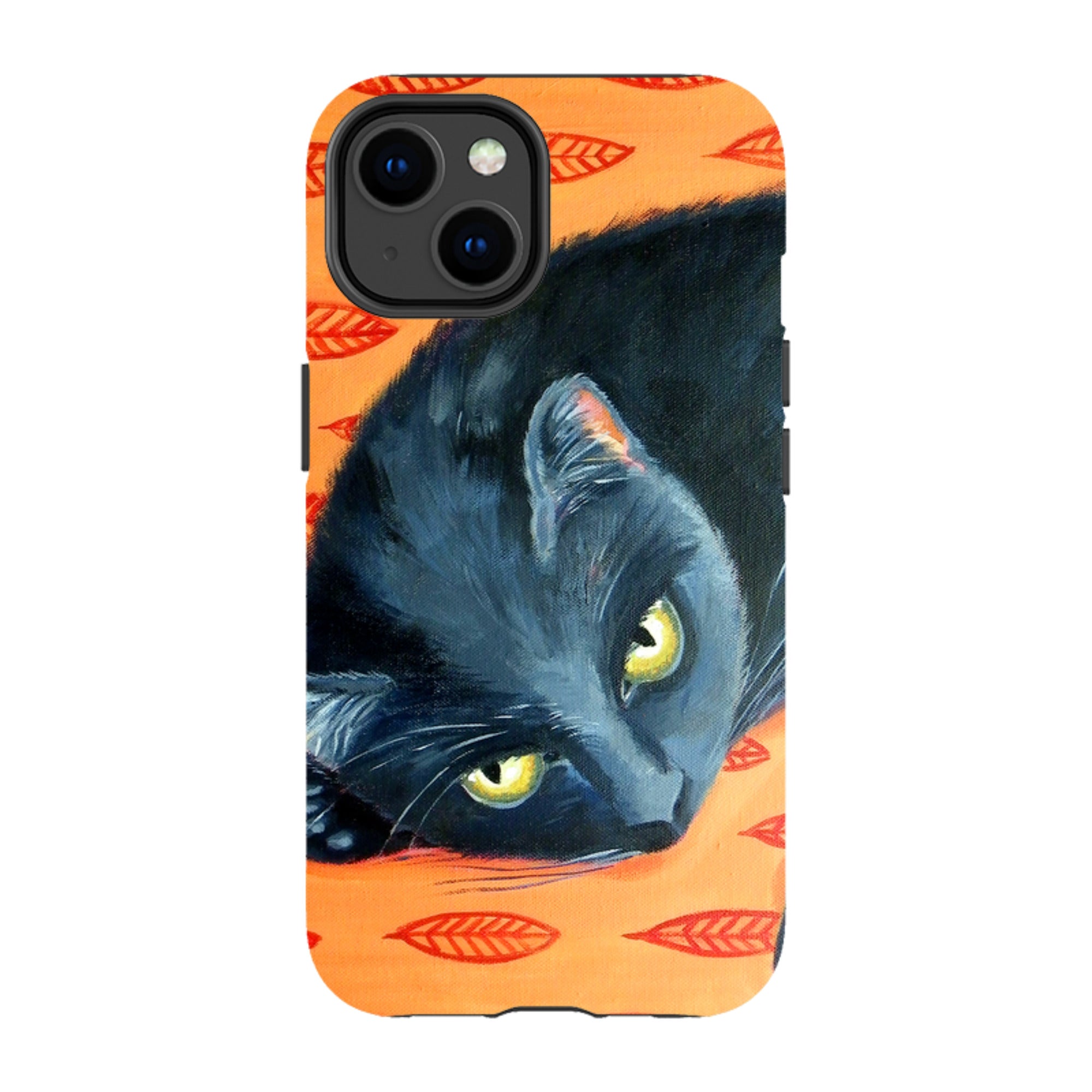 iPhone MagSafe Tough Case - Black Cat By Mary Stubberfield