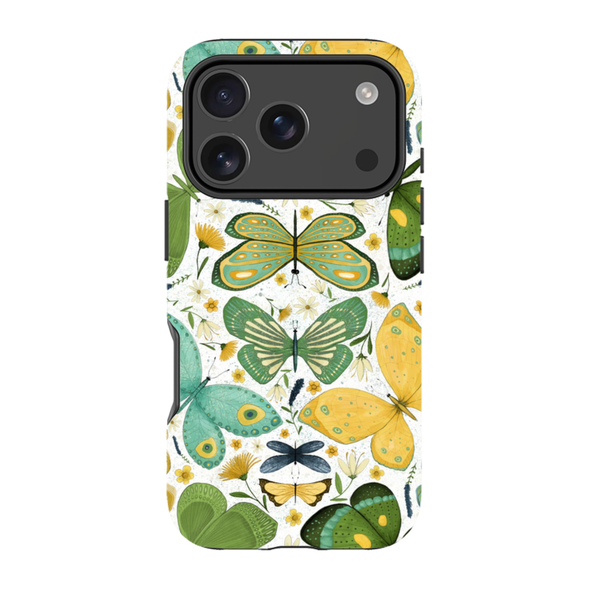 iPhone Tough Case - Green Butterflies By Maja Lindberg