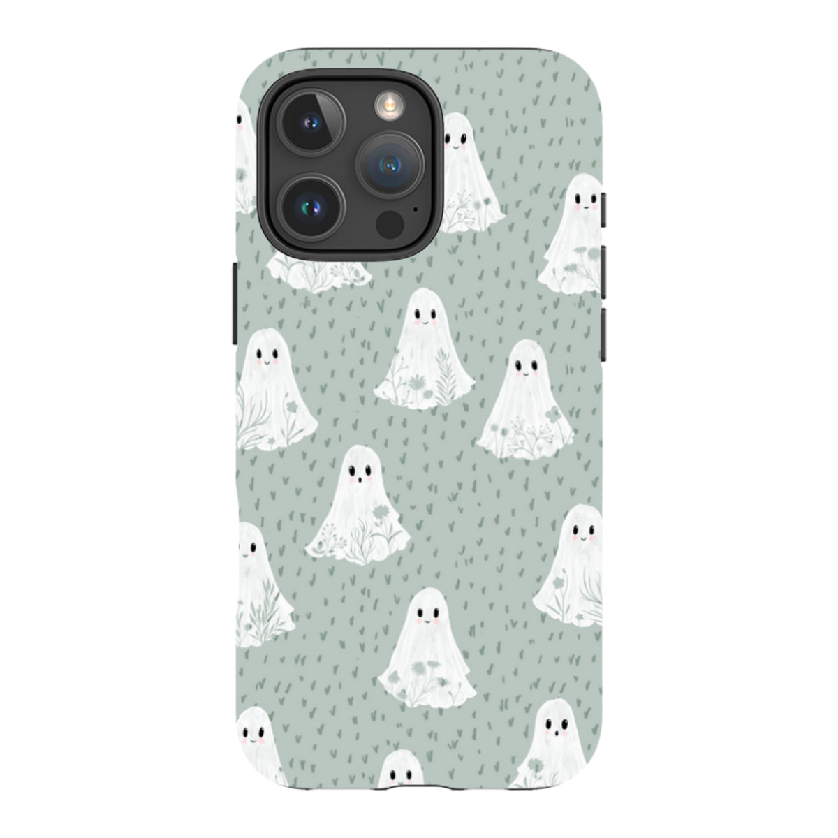 iPhone Tough Case - Floral Ghosts - Dusty Gourd By Katherine Quinn