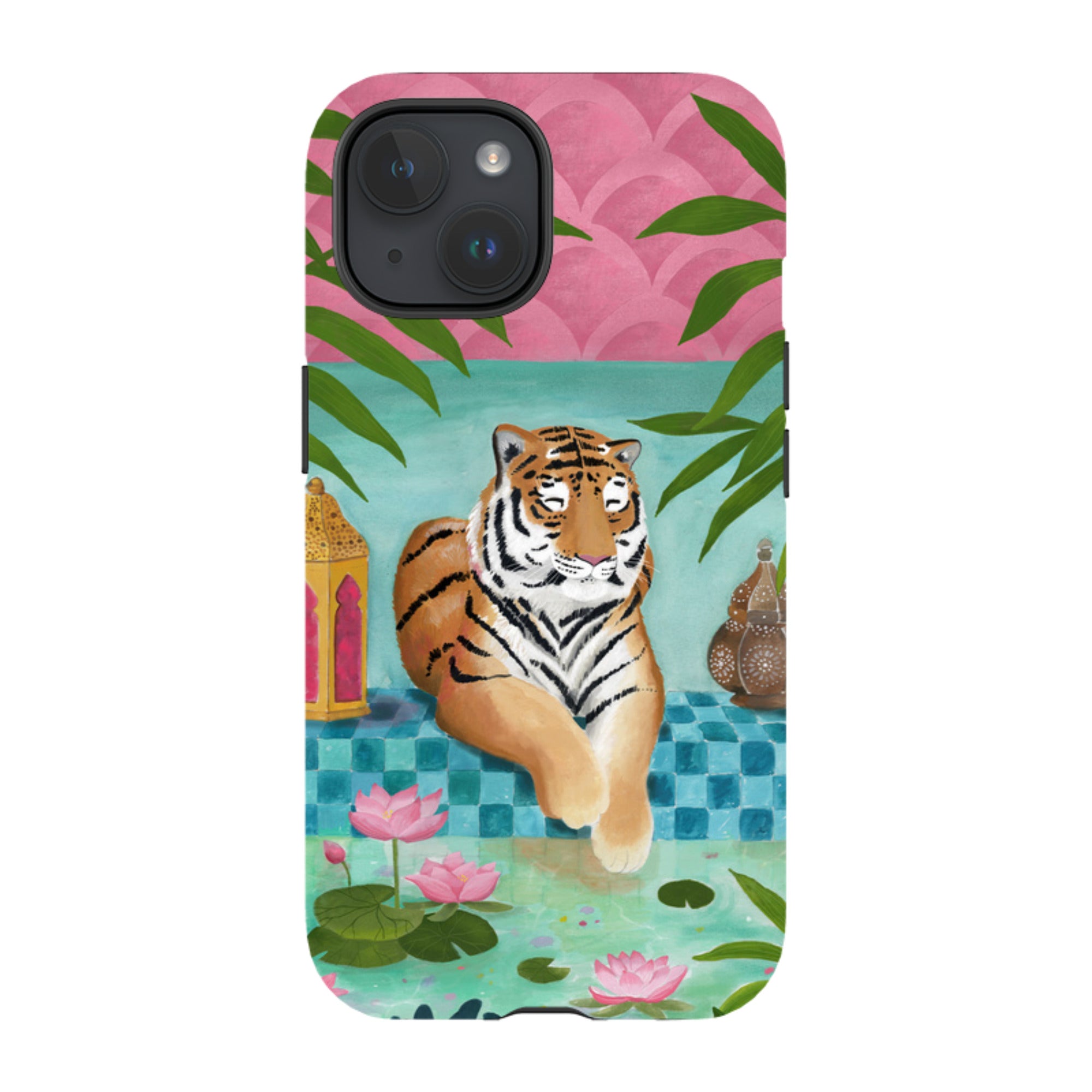 iPhone Tough Case - Lotus Tiger By Bex Parkin