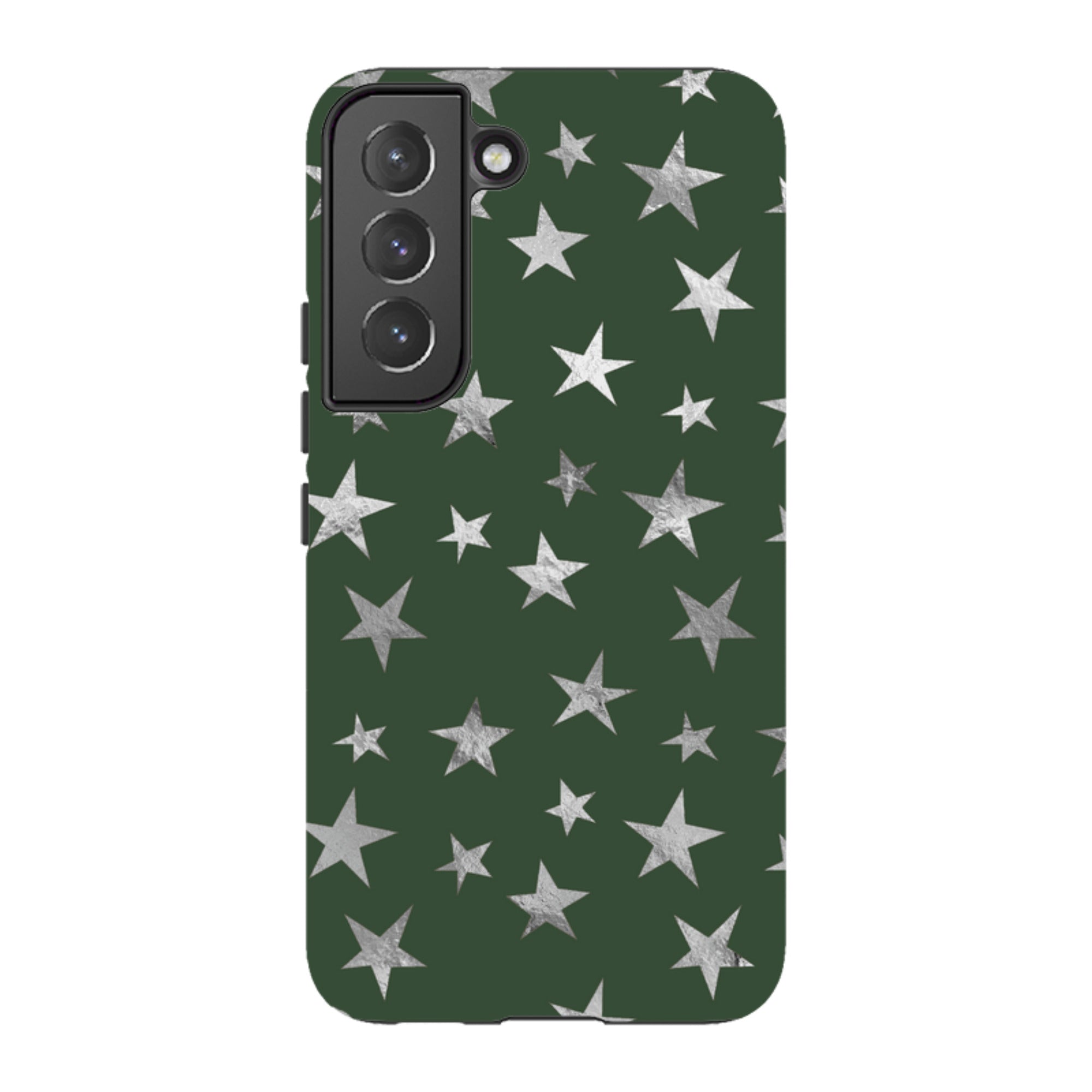 Samsung Tough Case - Green and Silver Stars