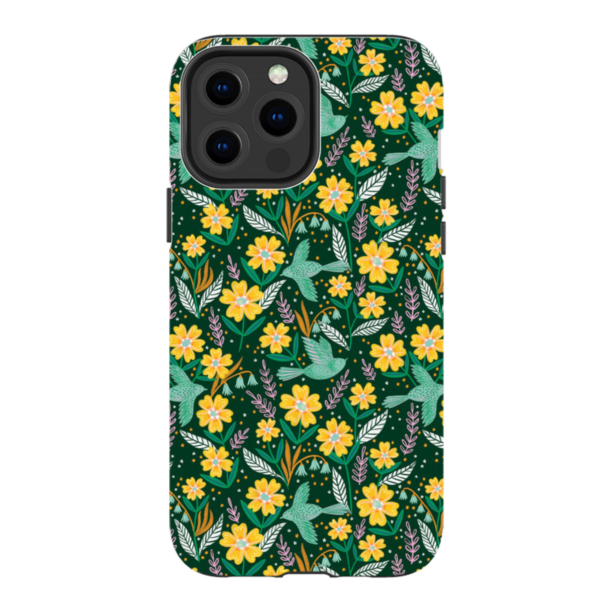 iPhone Tough Case - Sweet Birds Green By Lee Foster Wilson