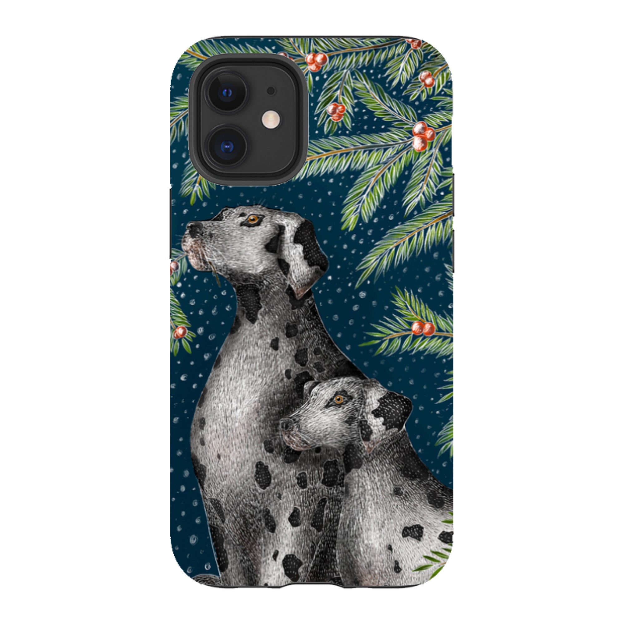 iPhone Tough Case - Christmas Dalmatians By Catherine Rowe