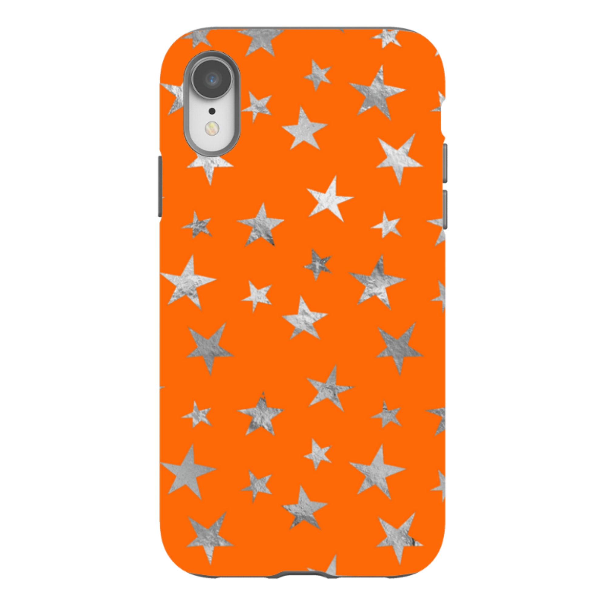 iPhone Tough Case - Orange and Silver Stars