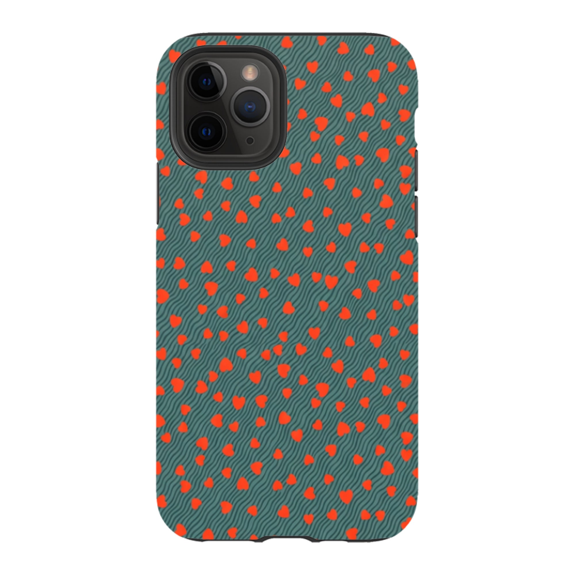 iPhone Tough Case - Red Hearts
