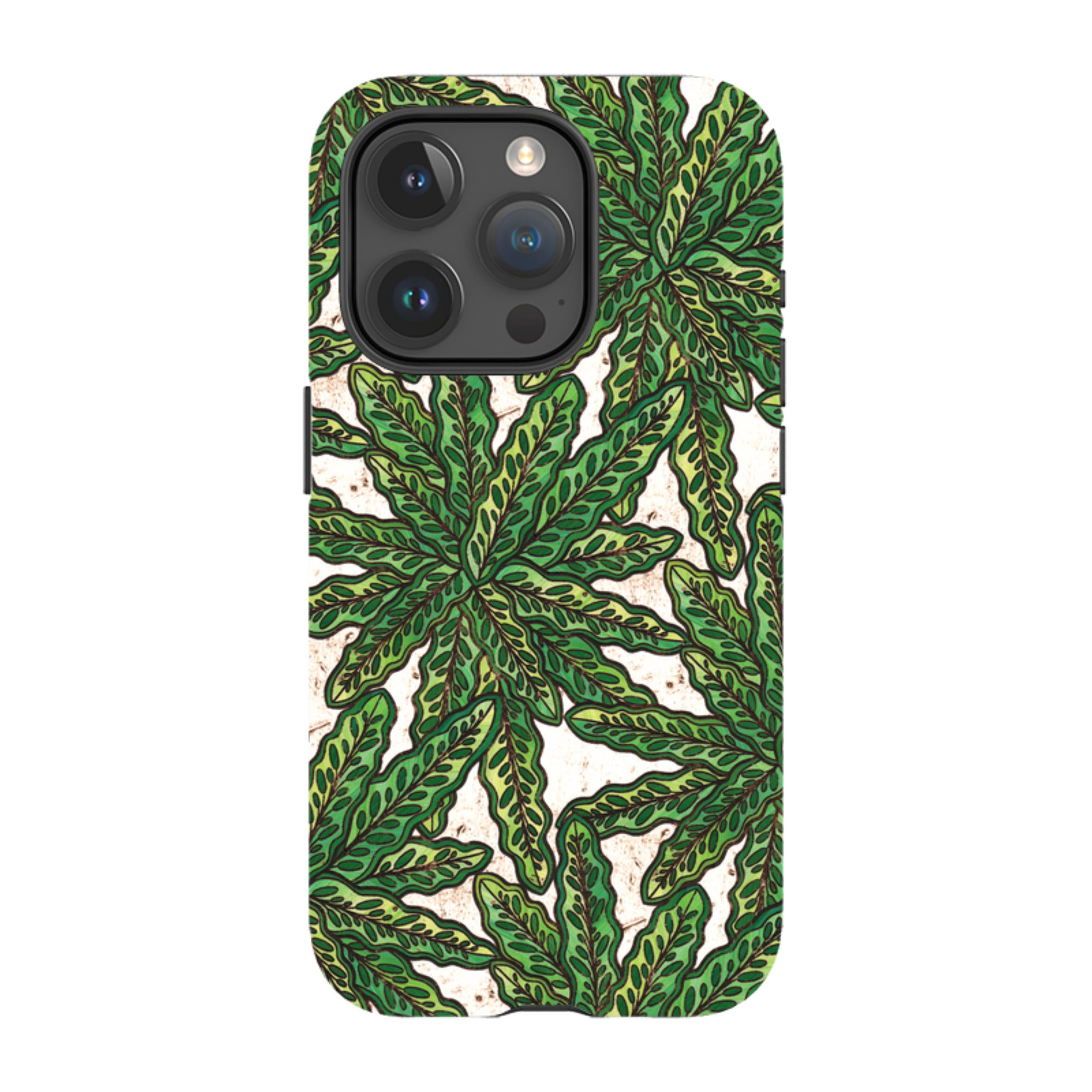 iPhone Tough Case - Green Floral By Amelia Bowman