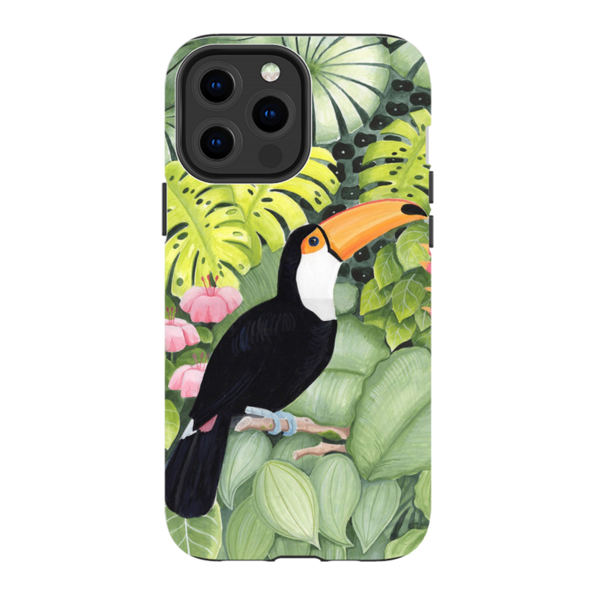 iPhone Tough Case - Toucan In Leaves By Bex Parkin