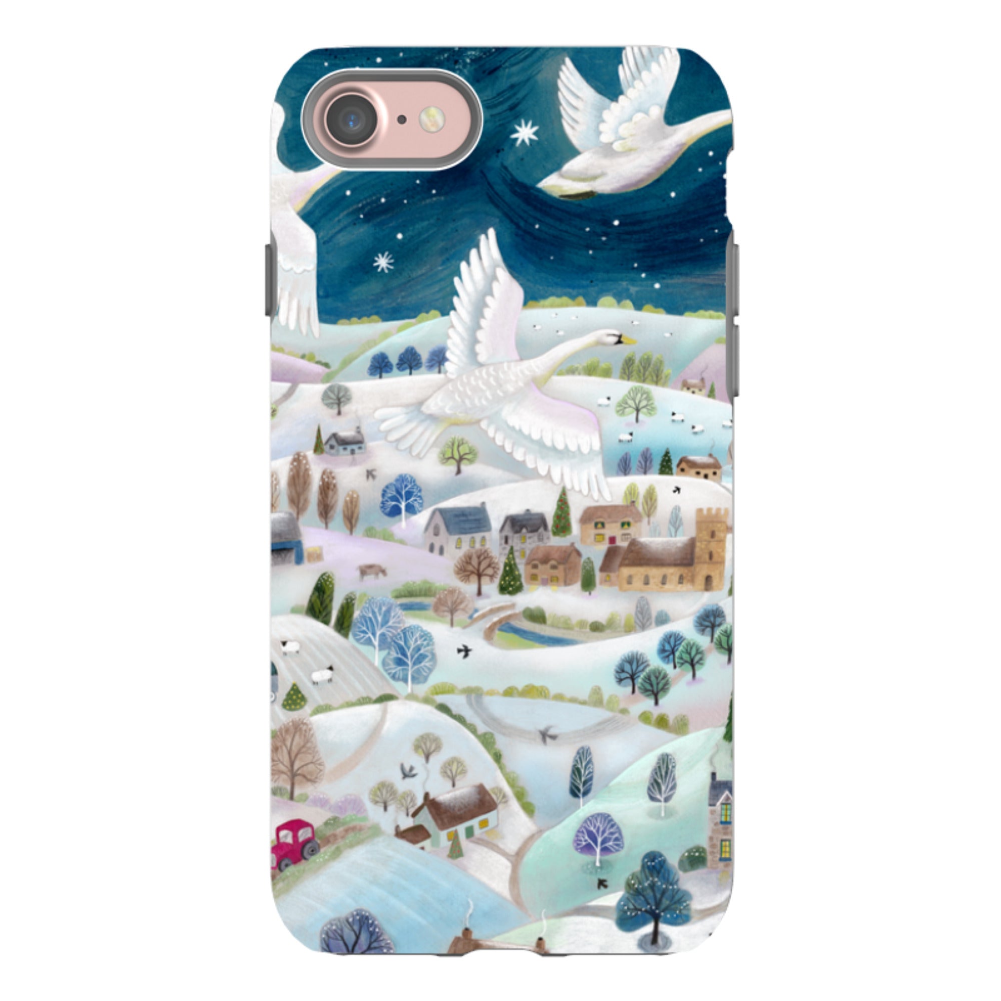 iPhone Tough Case - Winter Swans By Bex Parkin