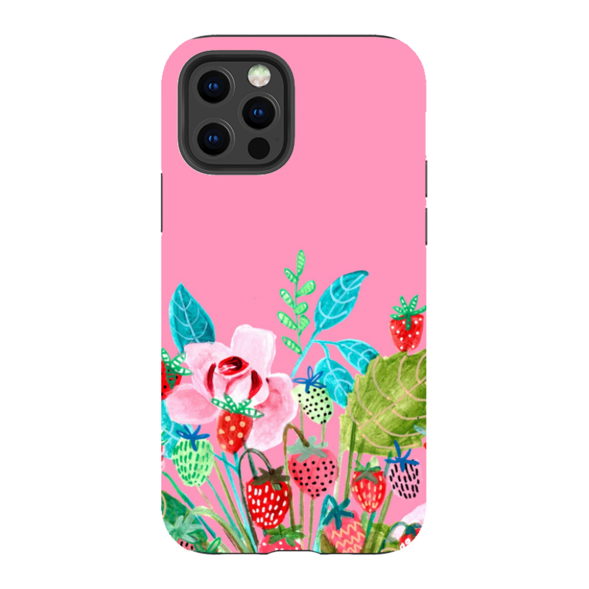 iPhone Tough Case - Pink Colour Floral By Caroline Bonne Muller