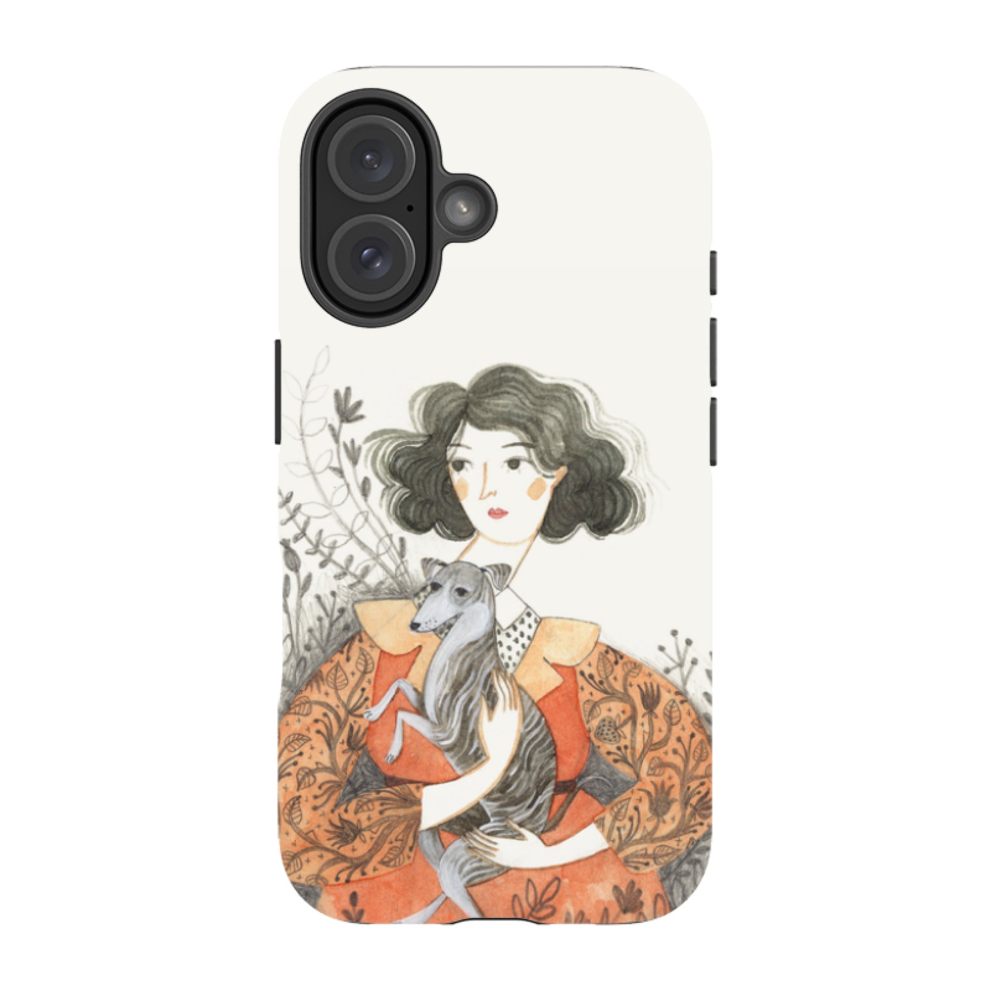 iPhone MagSafe Tough Case - Lady With Whippet By Meghann Rader