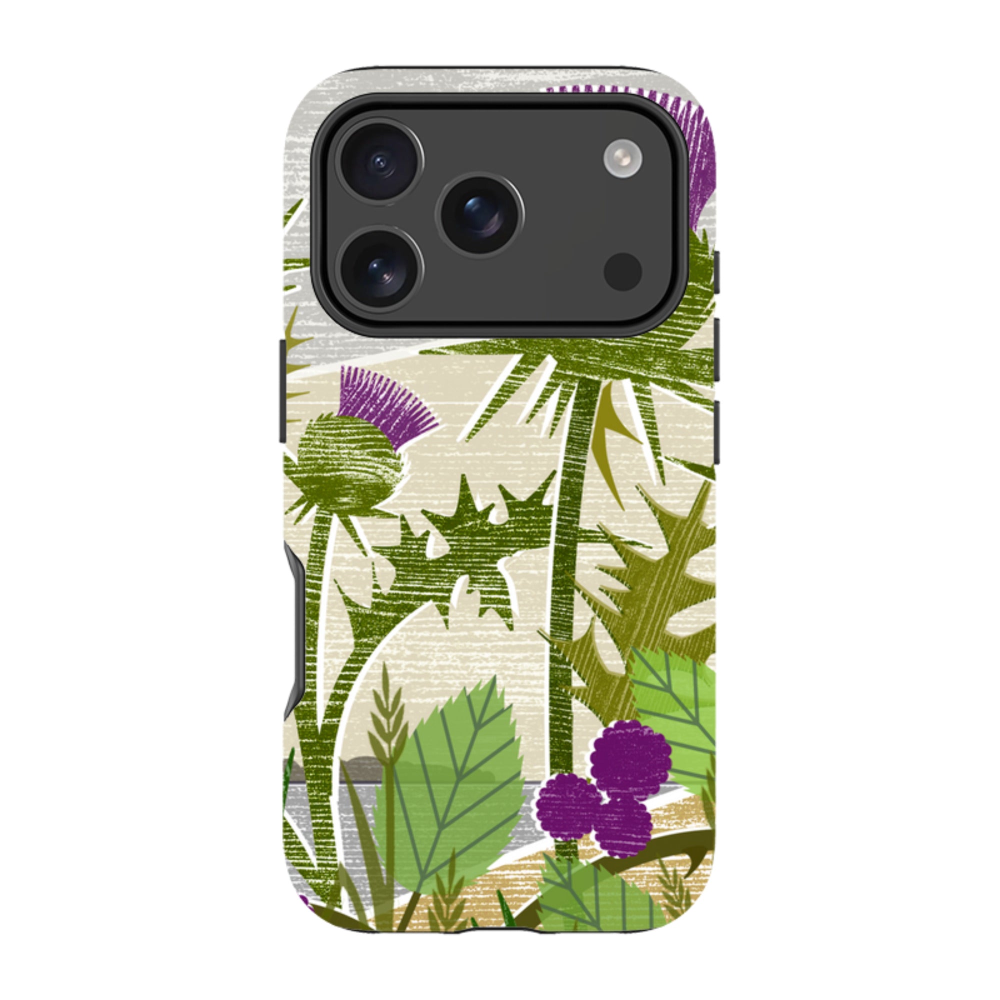 iPhone Tough Case - Purple Thistle By Liane Payne