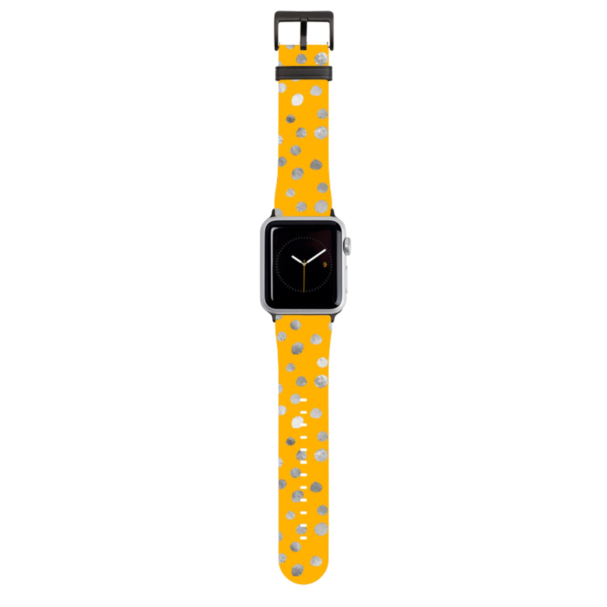 Honey and Silver Dots Apple Watch Strap