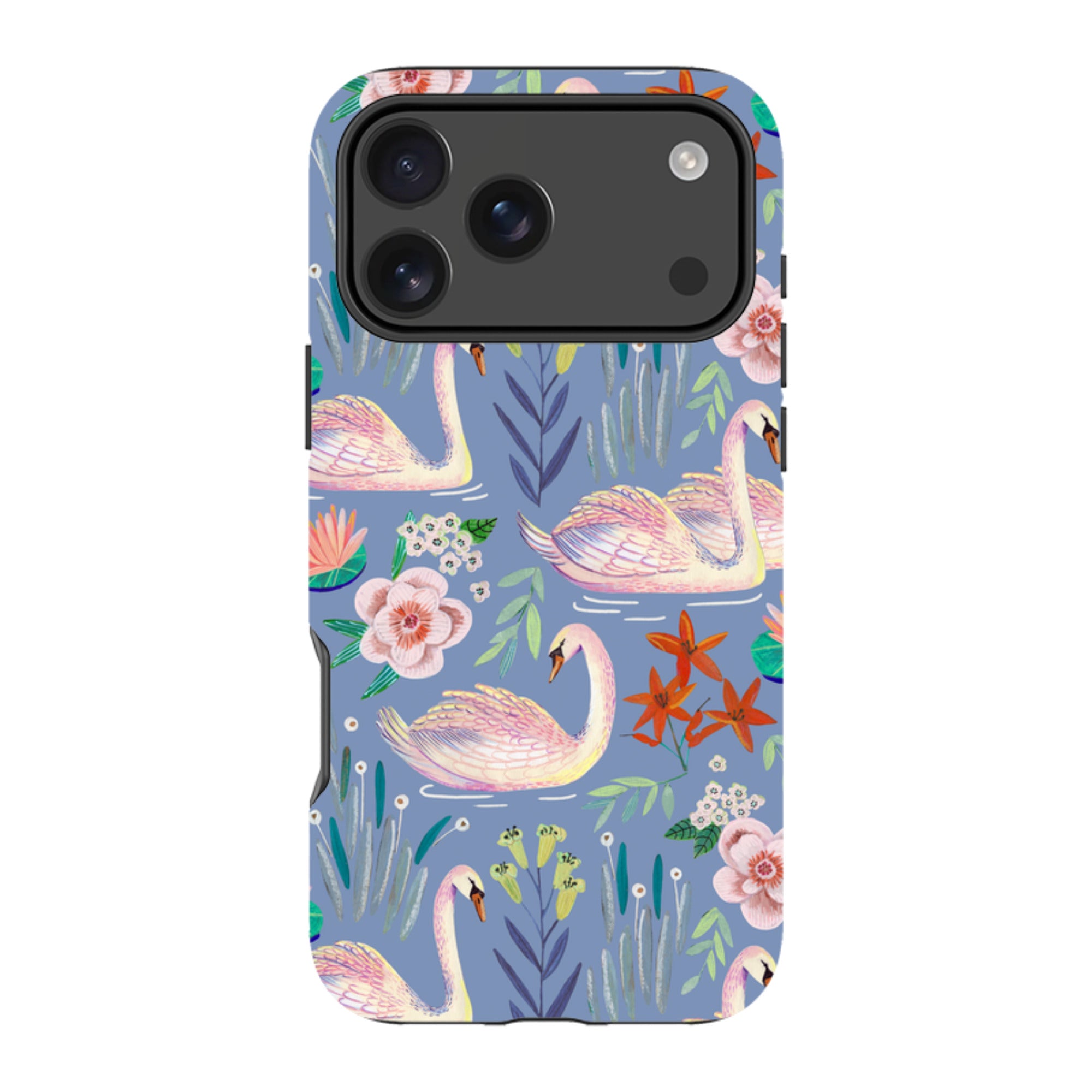 iPhone MagSafe Tough Case -  Swan Pattern By Caroline Bonne Muller