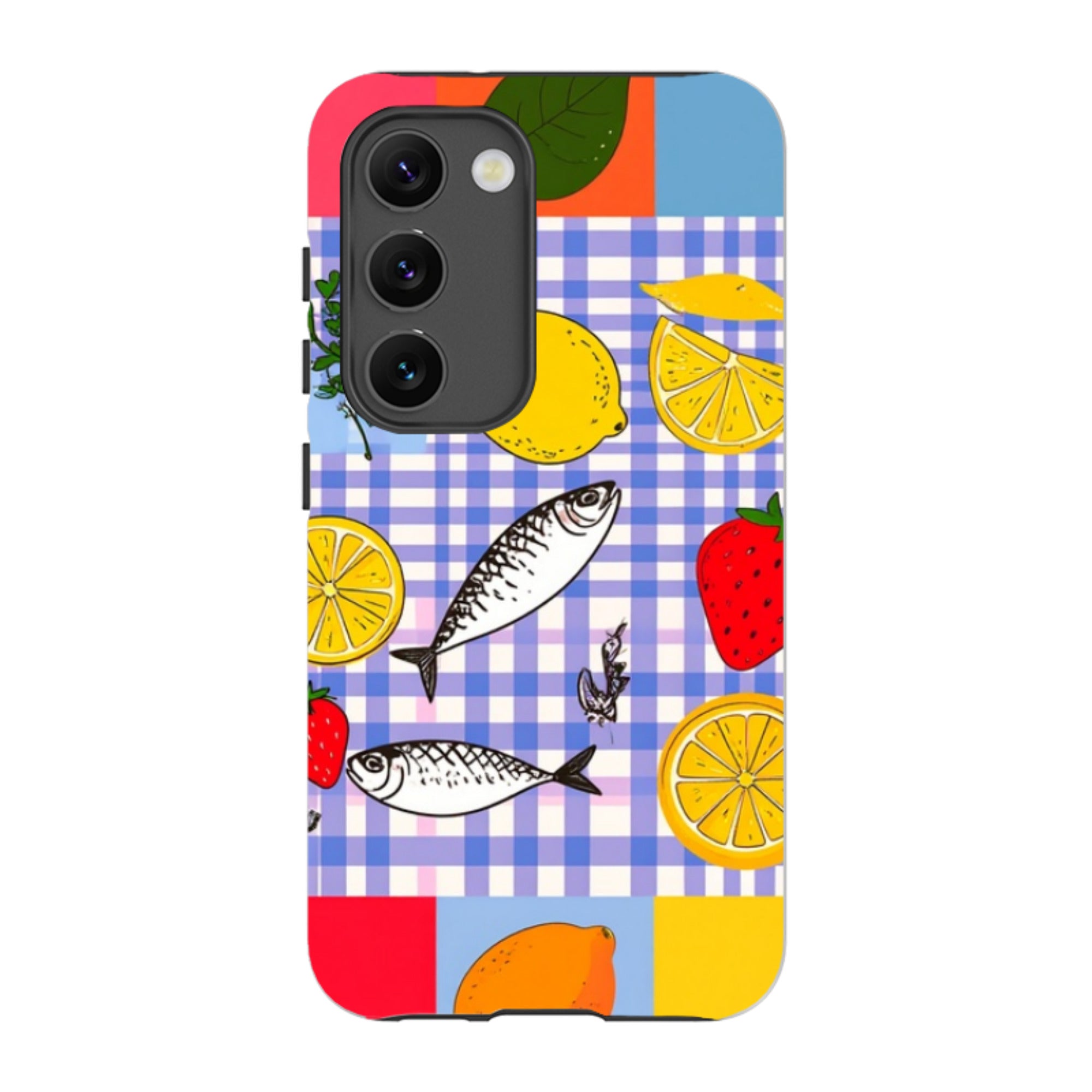 Samsung Tough Case - Sardines and Checks