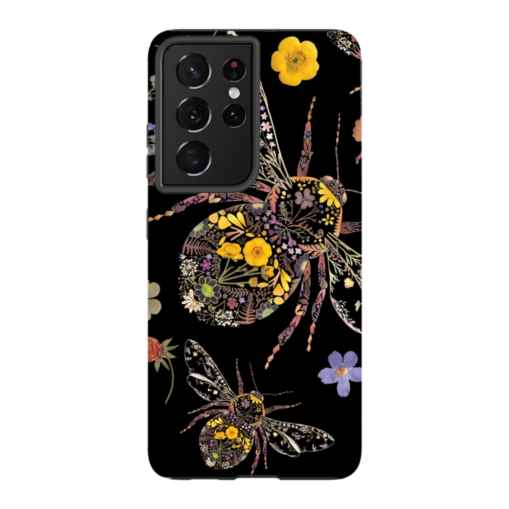 Samsung Tough  Case - Floral Bumble Bees By Helen Ahpornsiri