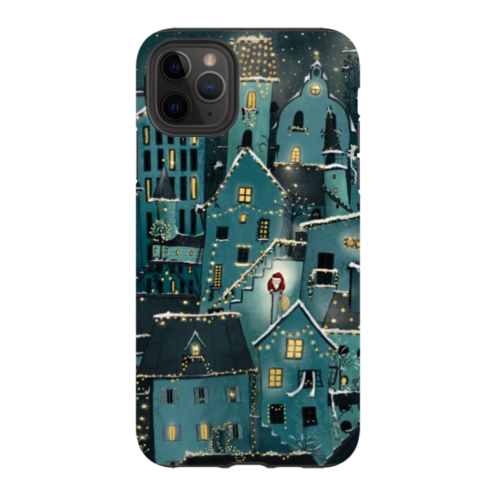 iPhone Tough Case - Citywinkles Blue By Maja Lindberg