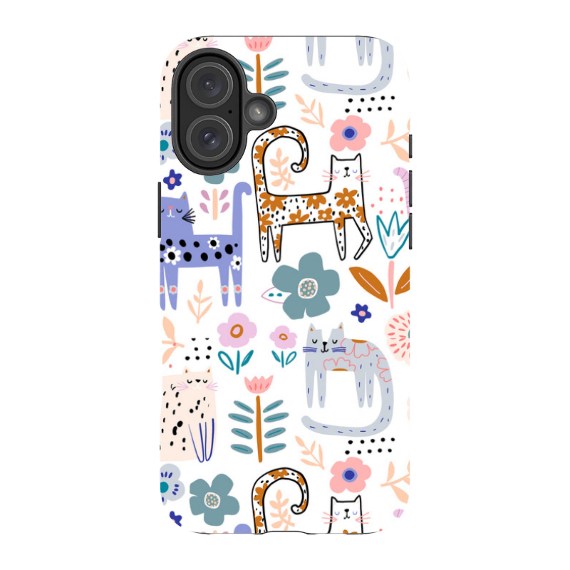iPhone MagSafe Tough Case -  Floral Cats