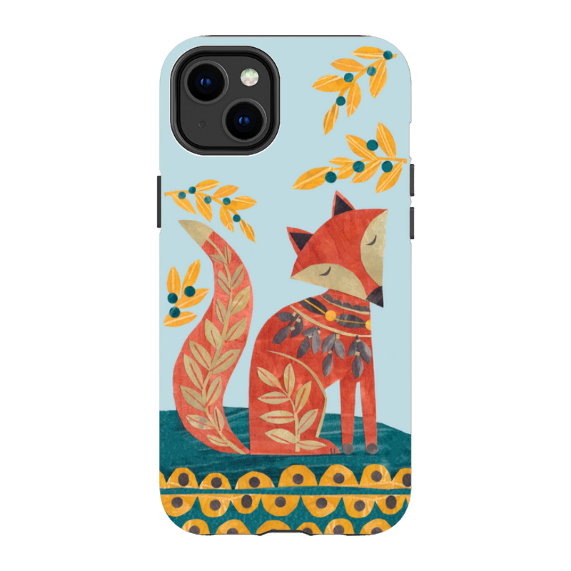 iPhone Tough Case - Folk Foxie By Tracey English