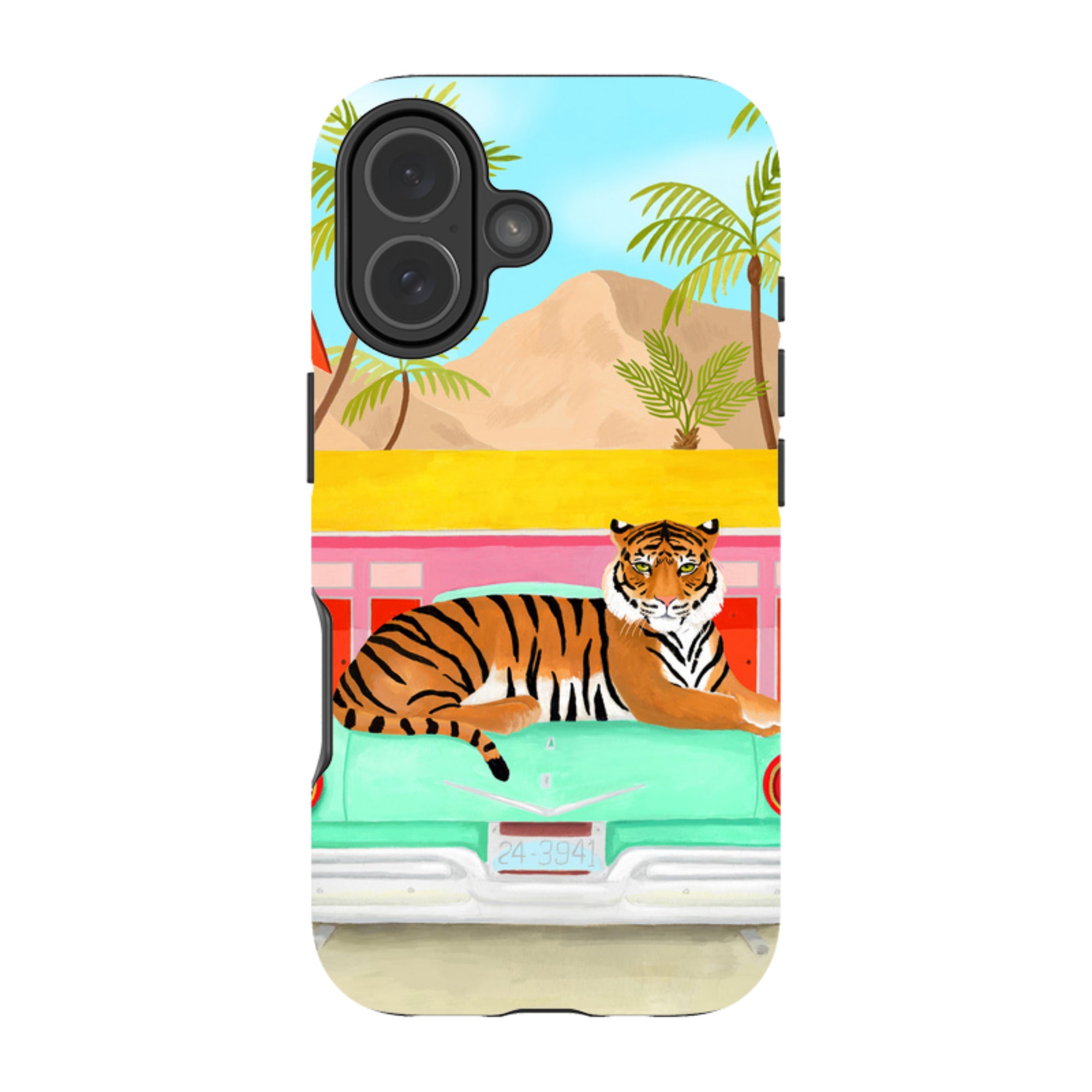 iPhone MagSafe Tough Case - Palm Motel Tiger By Bex Parkin