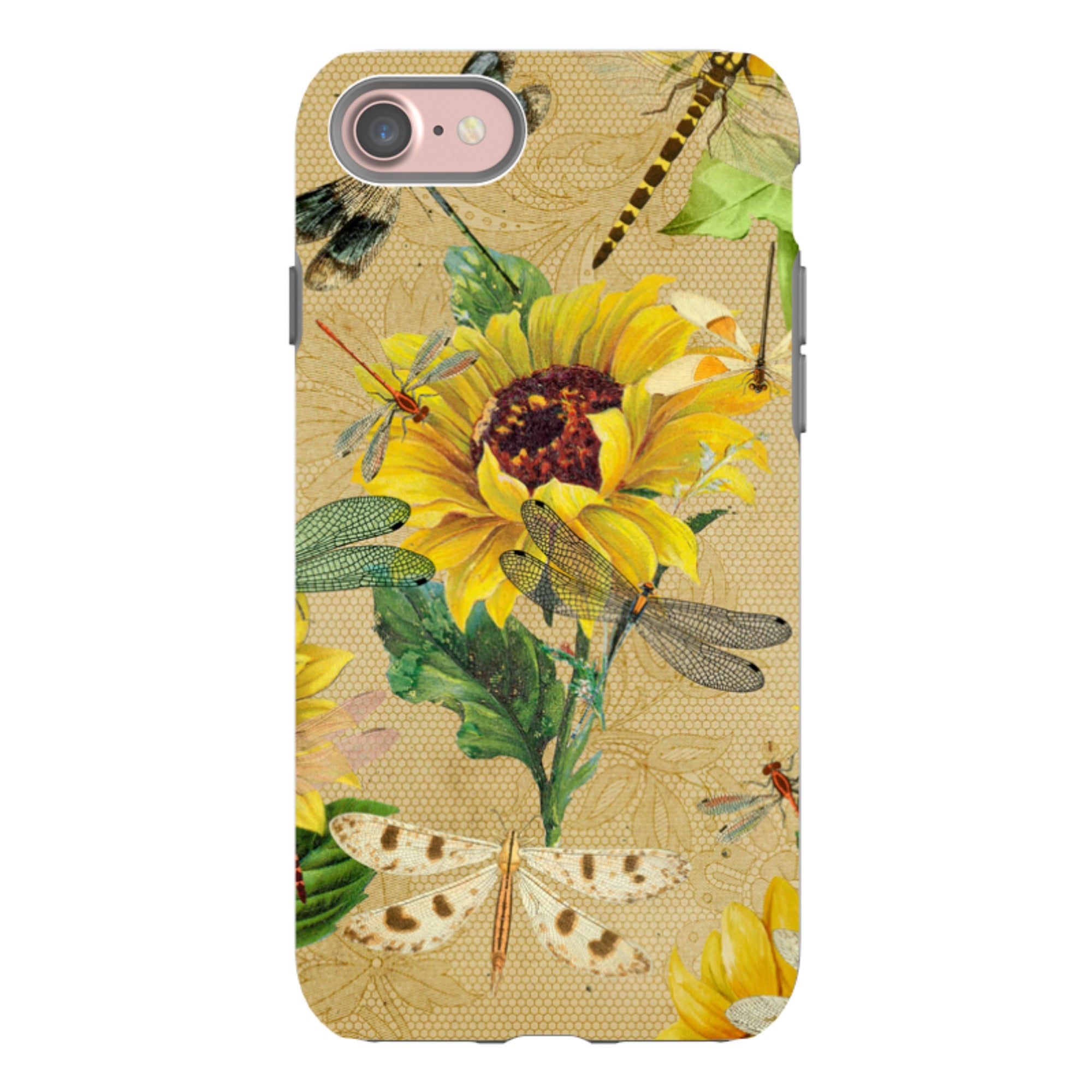 iPhone Tough Case - Dragonflies And Sunflowers
