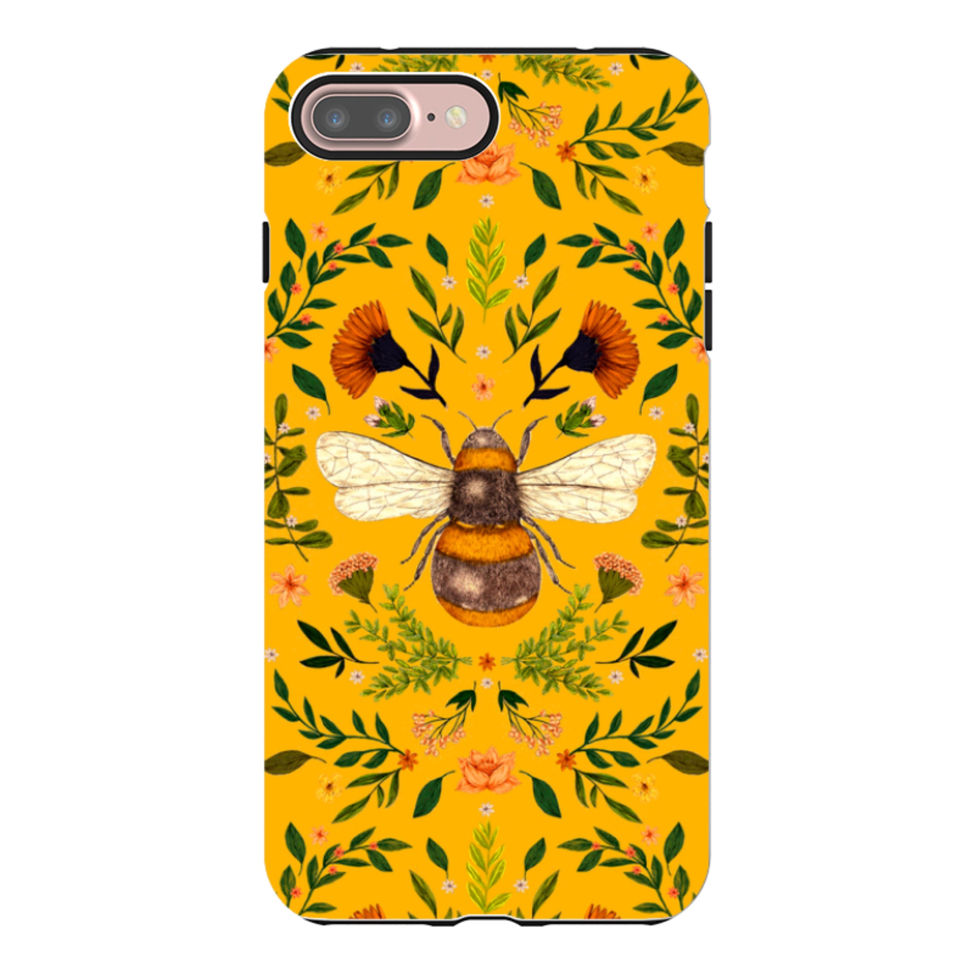 iPhone Tough Case - Botanical Bee Honey By Jade Mosinski