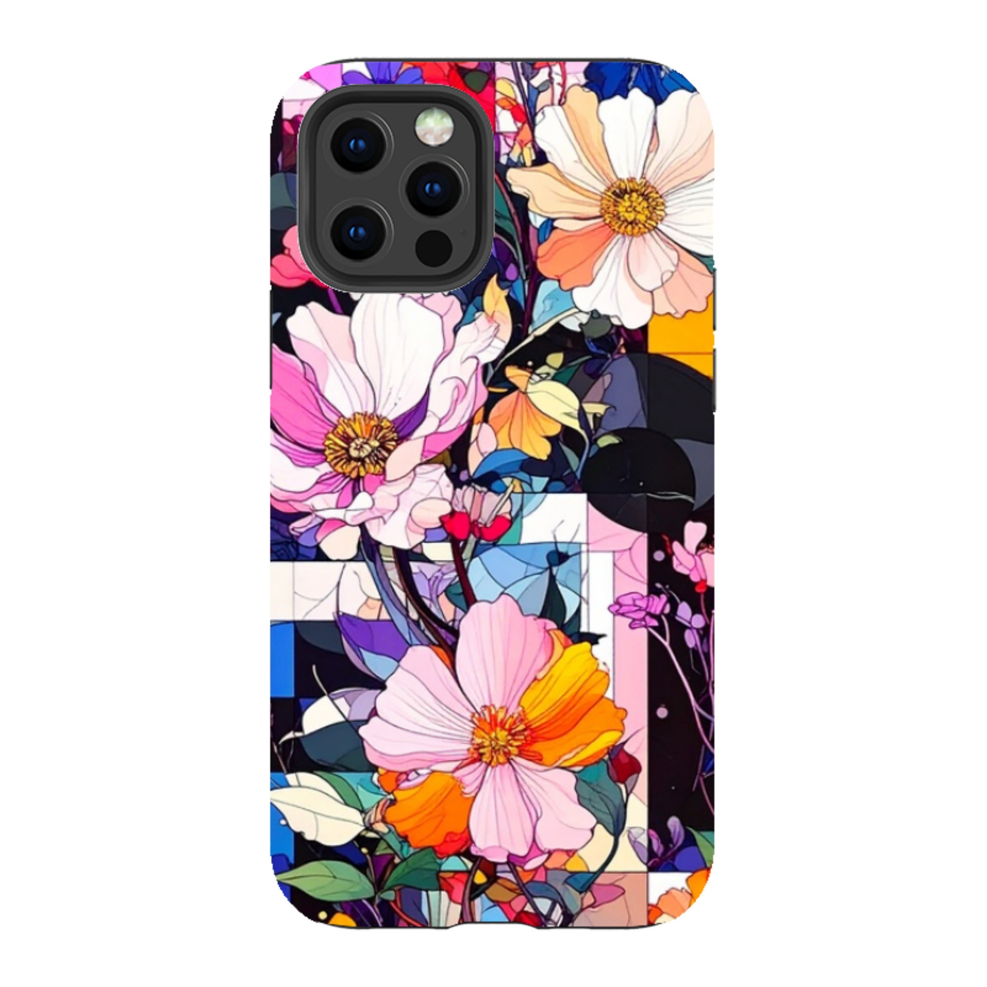 iPhone Tough Case - Block Floral