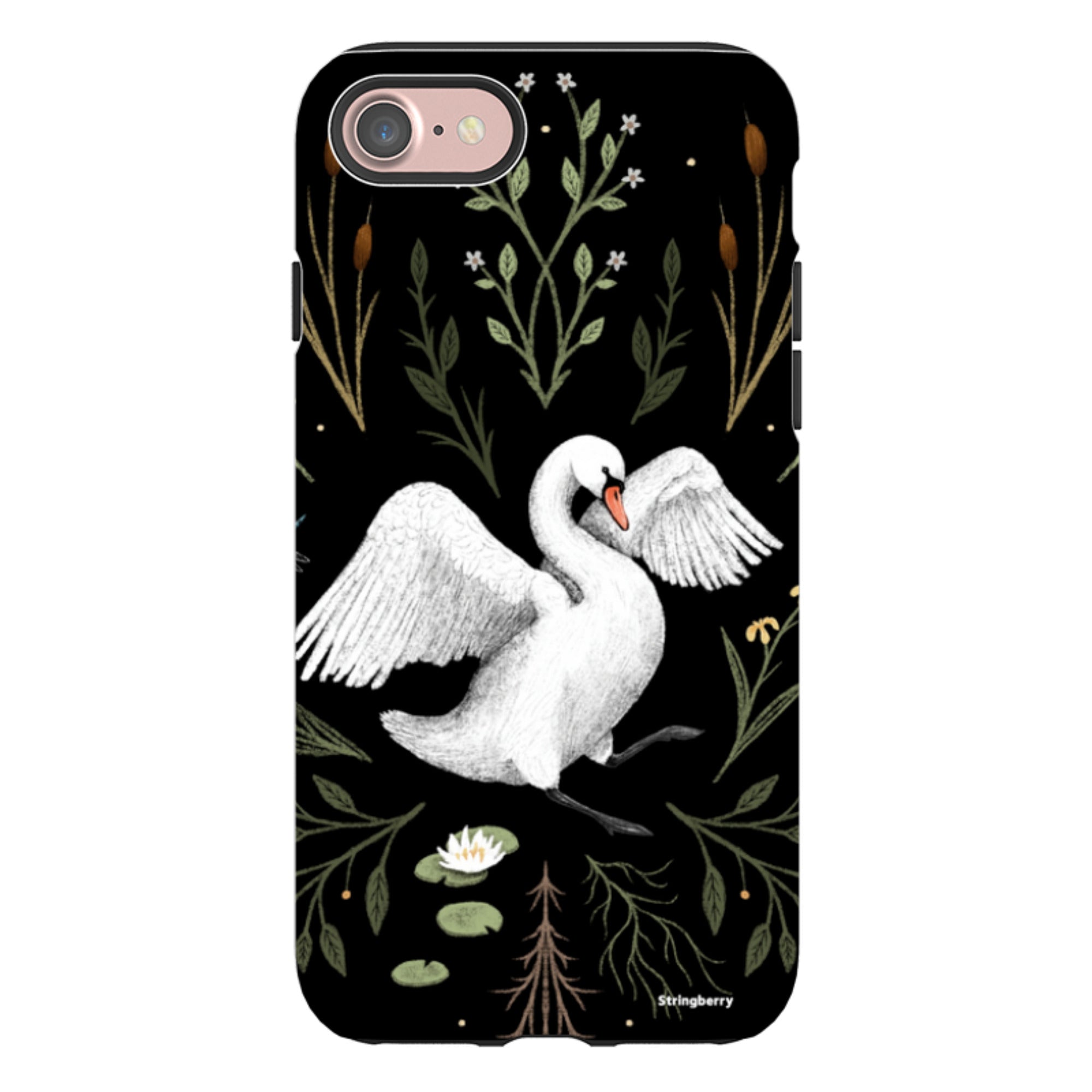 iPhone Tough Case - Swan By Anna Stead