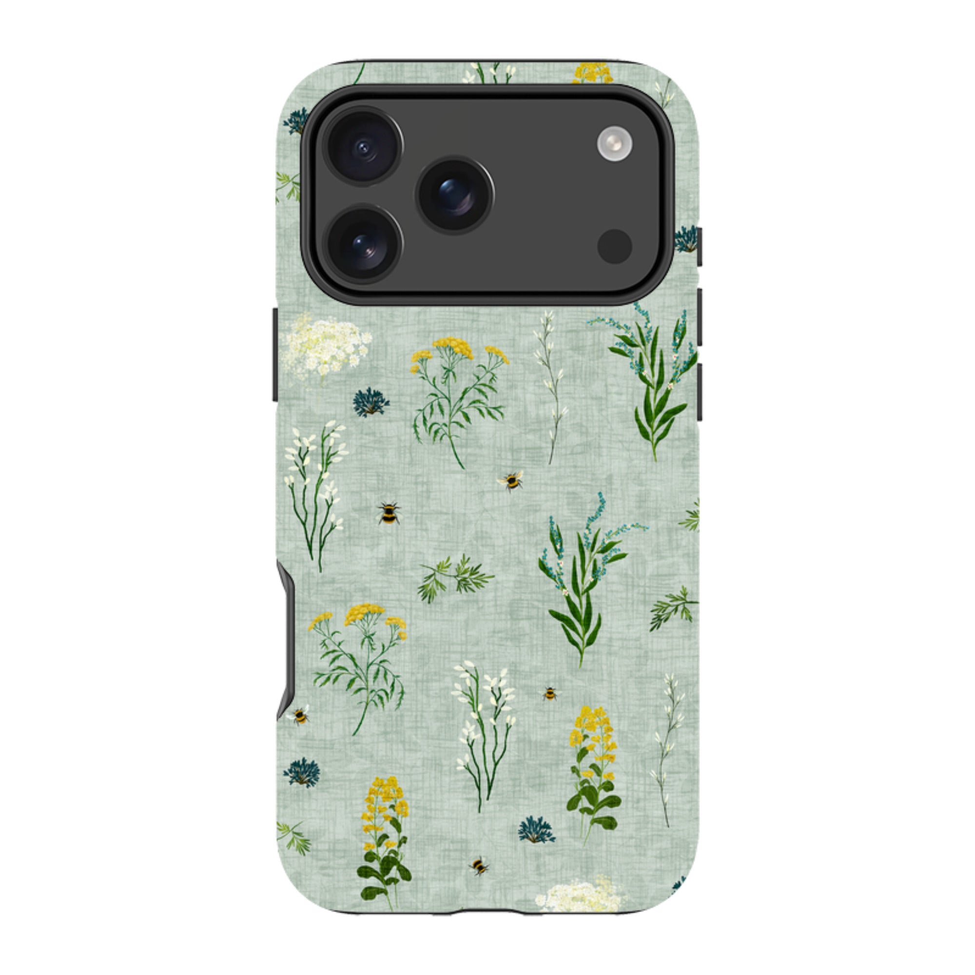 iPhone Tough Case - Song Bird Florals and Bees By Katherine Quinn