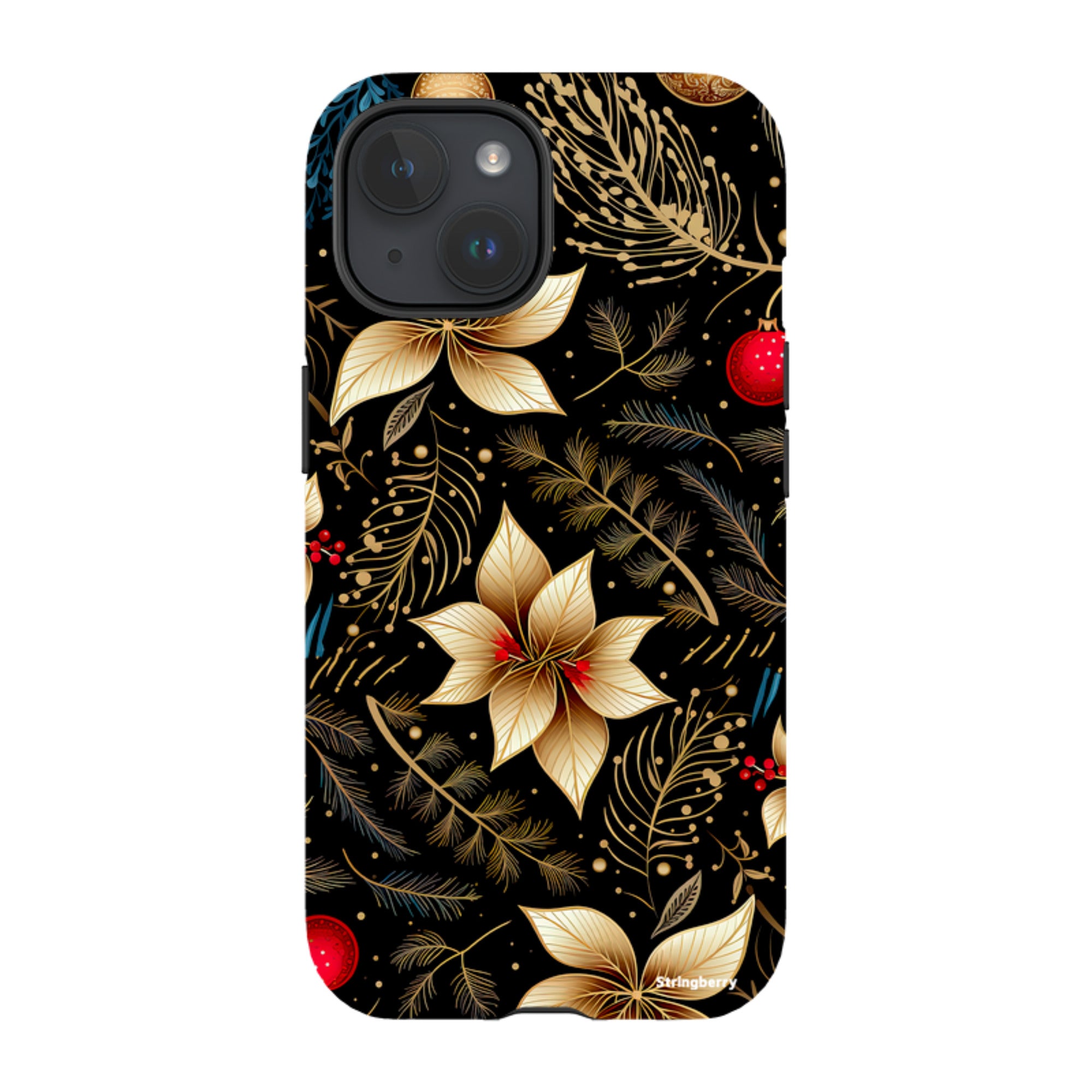 iPhone Tough Case - Golden Winter Floral