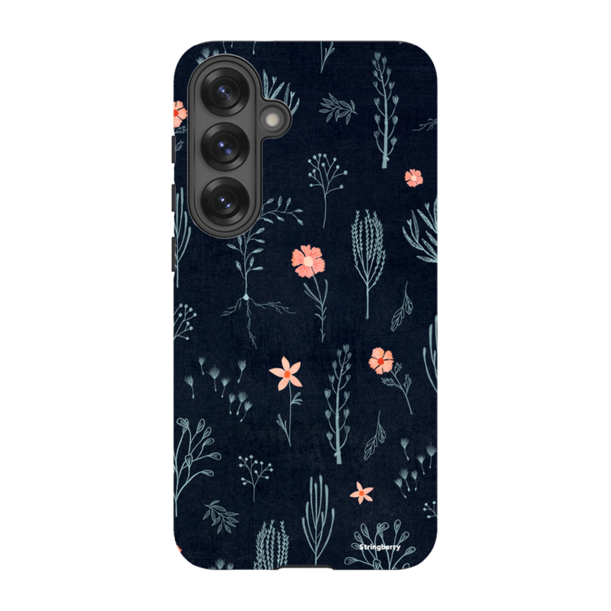 Samsung Tough Case - Floral Light Blue And Pink By Katherine Quinn