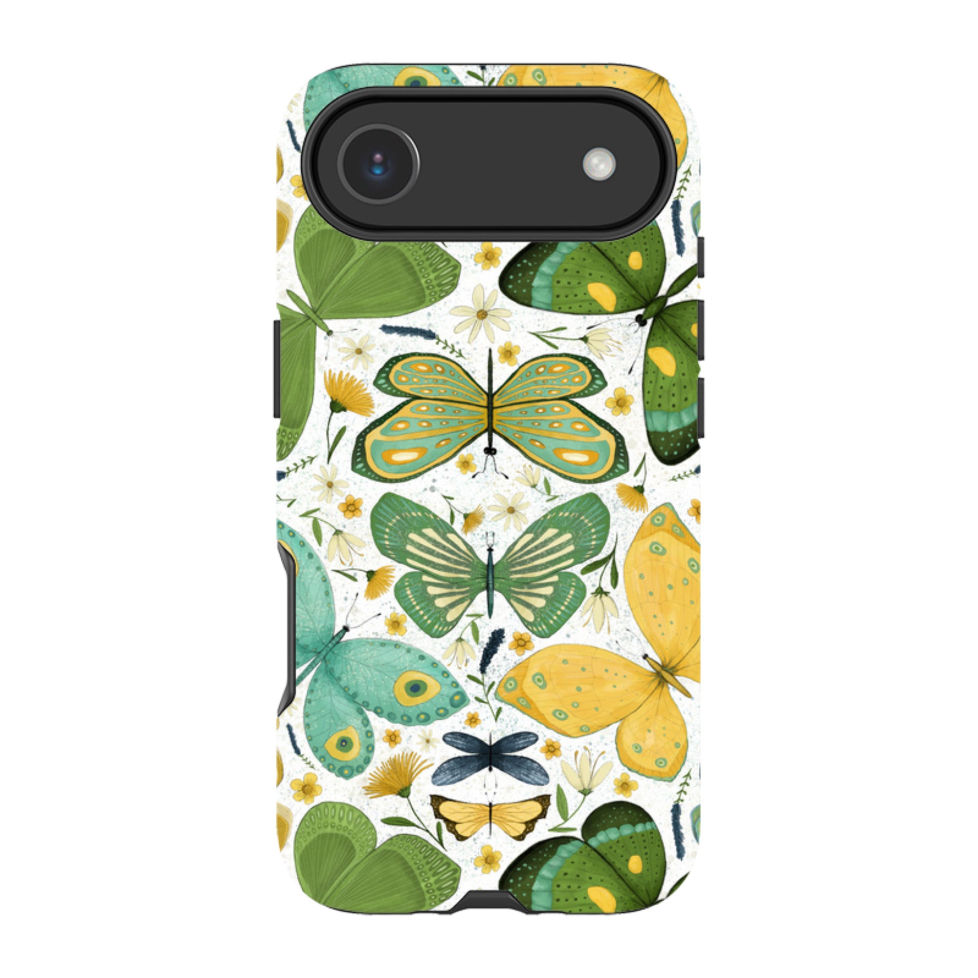 iPhone Tough Case - Green Butterflies By Maja Lindberg