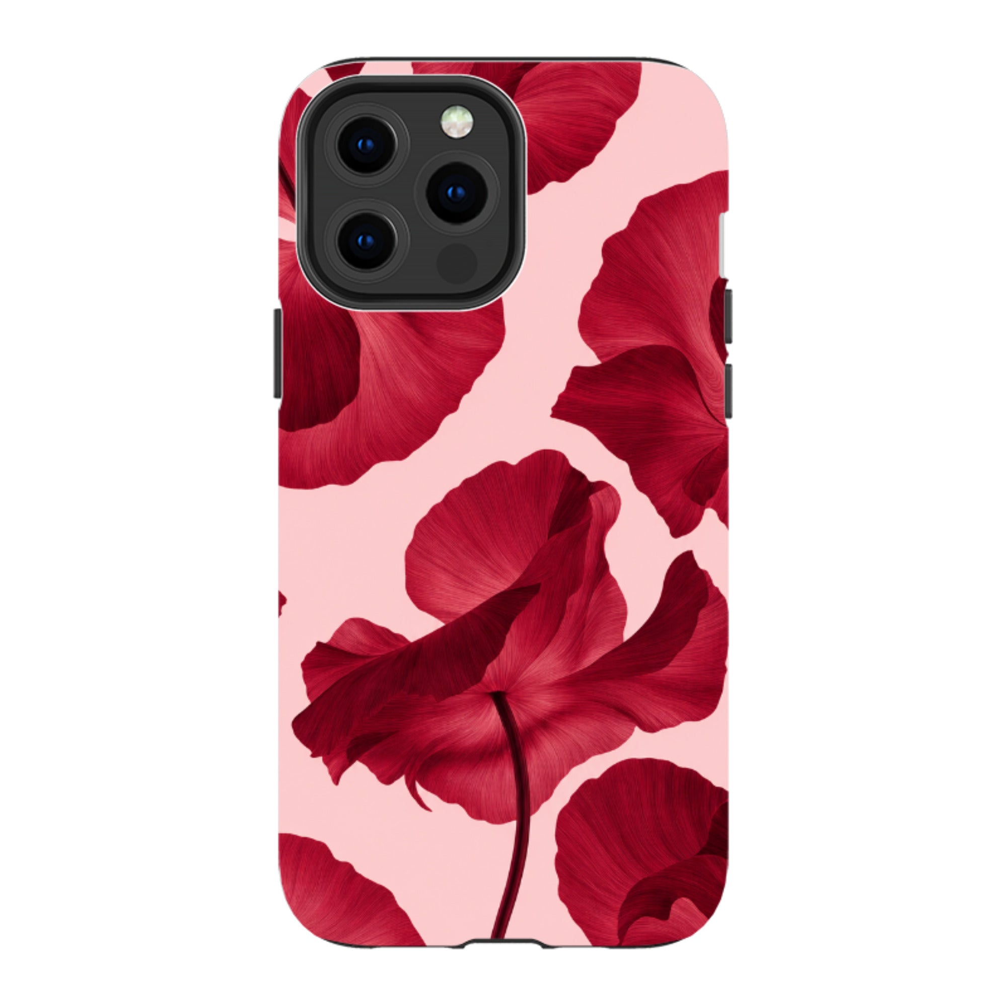 iPhone Tough Case - Burgundy Poppy