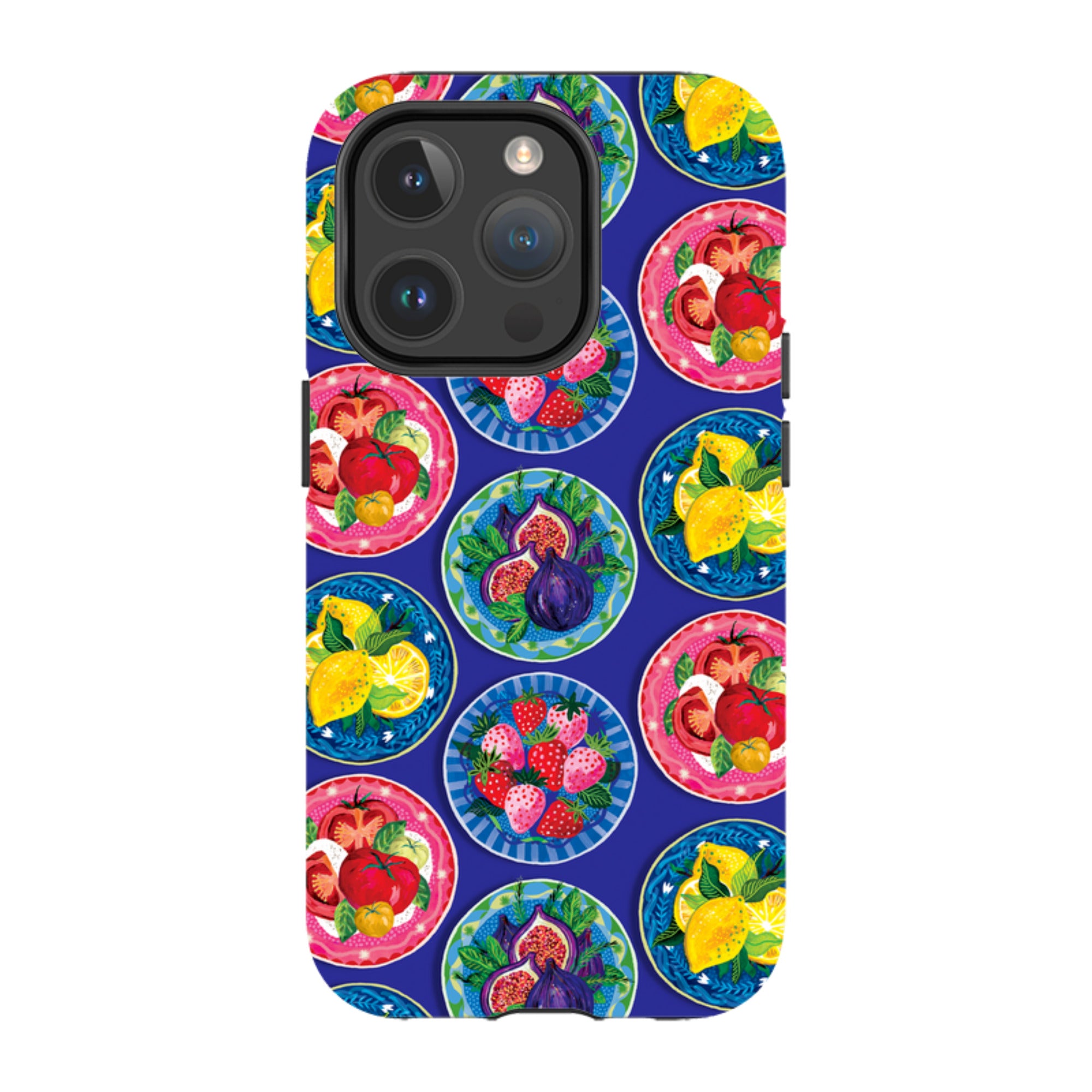 iPhone MagSafe Tough Case - Summer Plates Blue By Emma Frances Grant