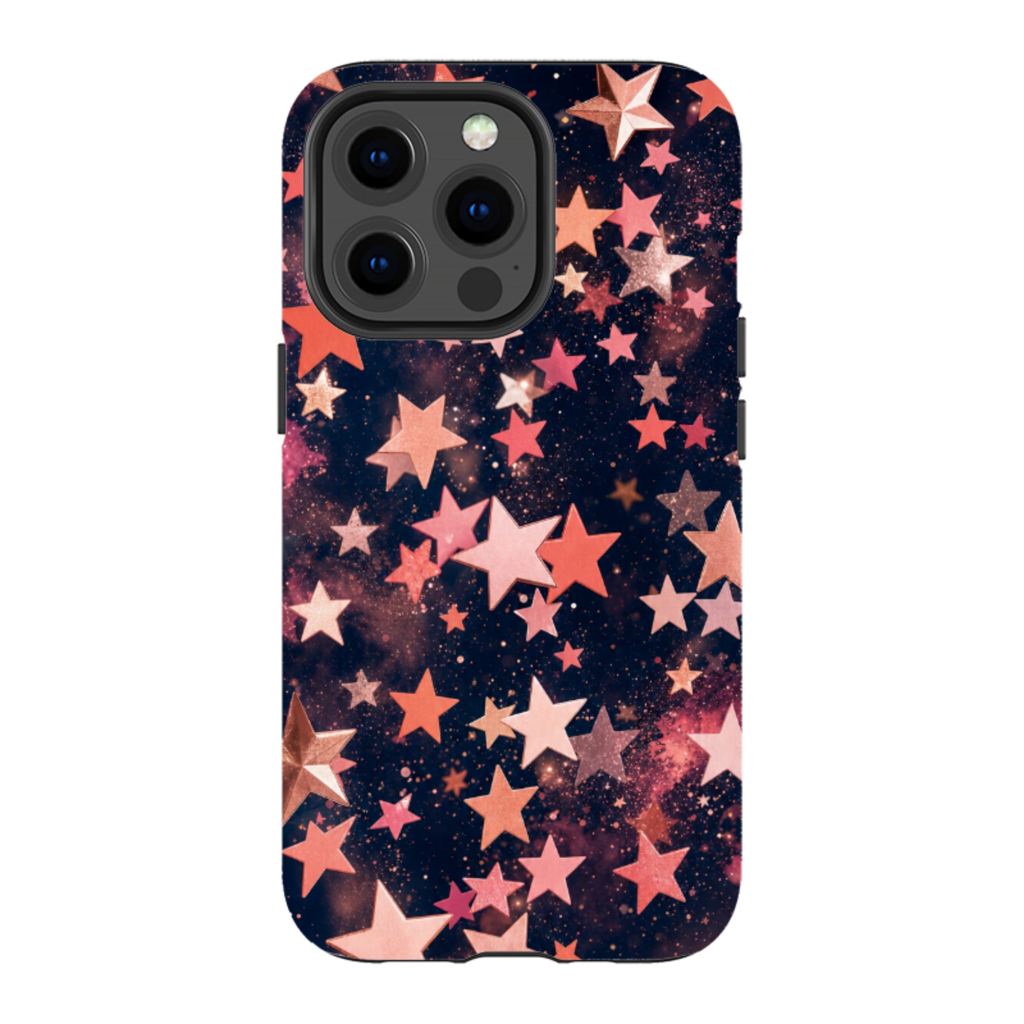 iPhone MagSafe Tough Case - Rose Gold Galaxy Star