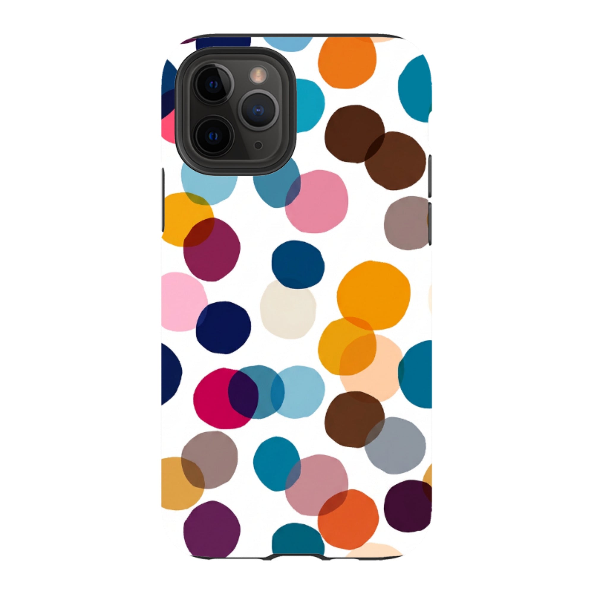 iPhone Tough Case - Multi-Color Polka Dot