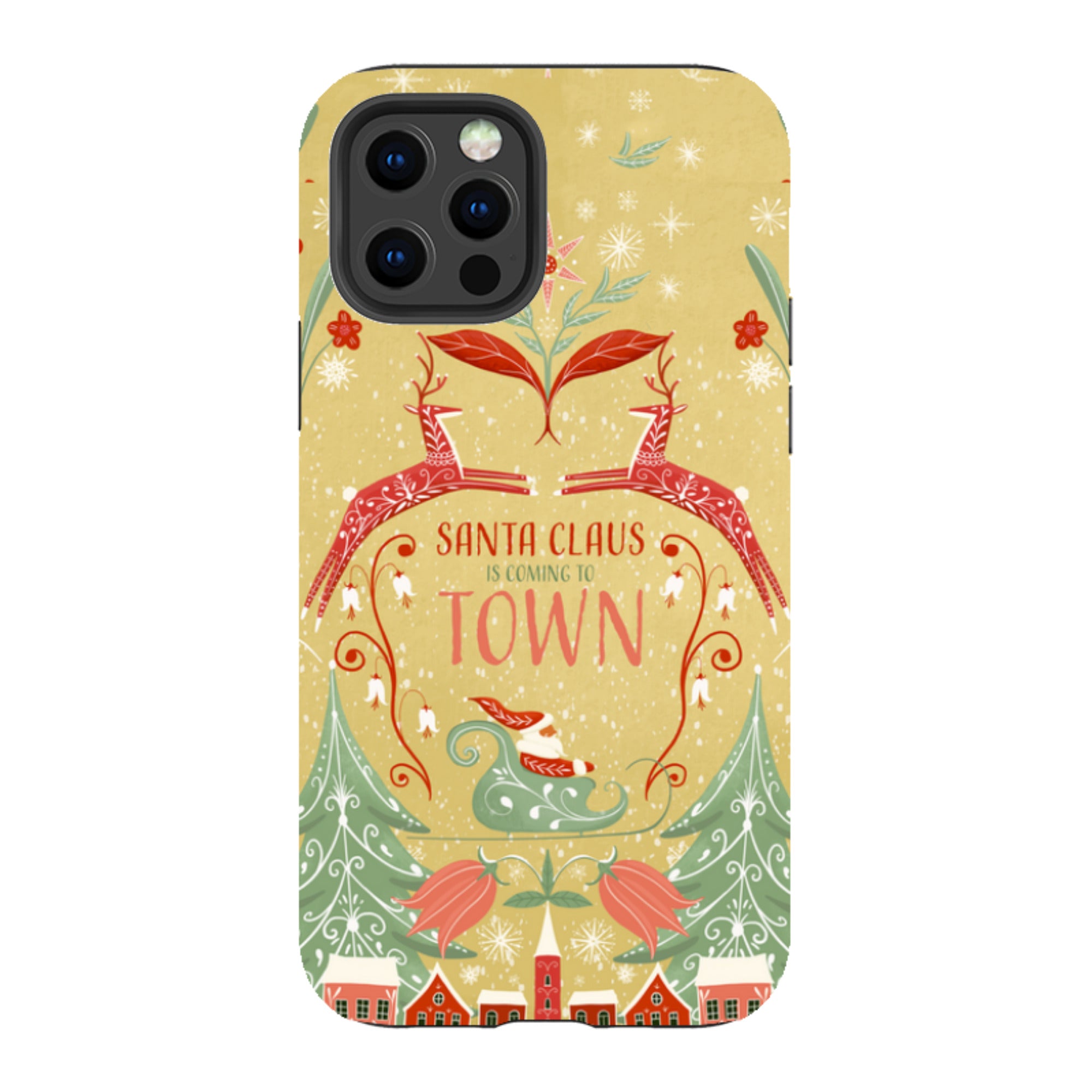 iPhone Tough Case - Santa Claus Is Coming To Town By Maja Lindberg