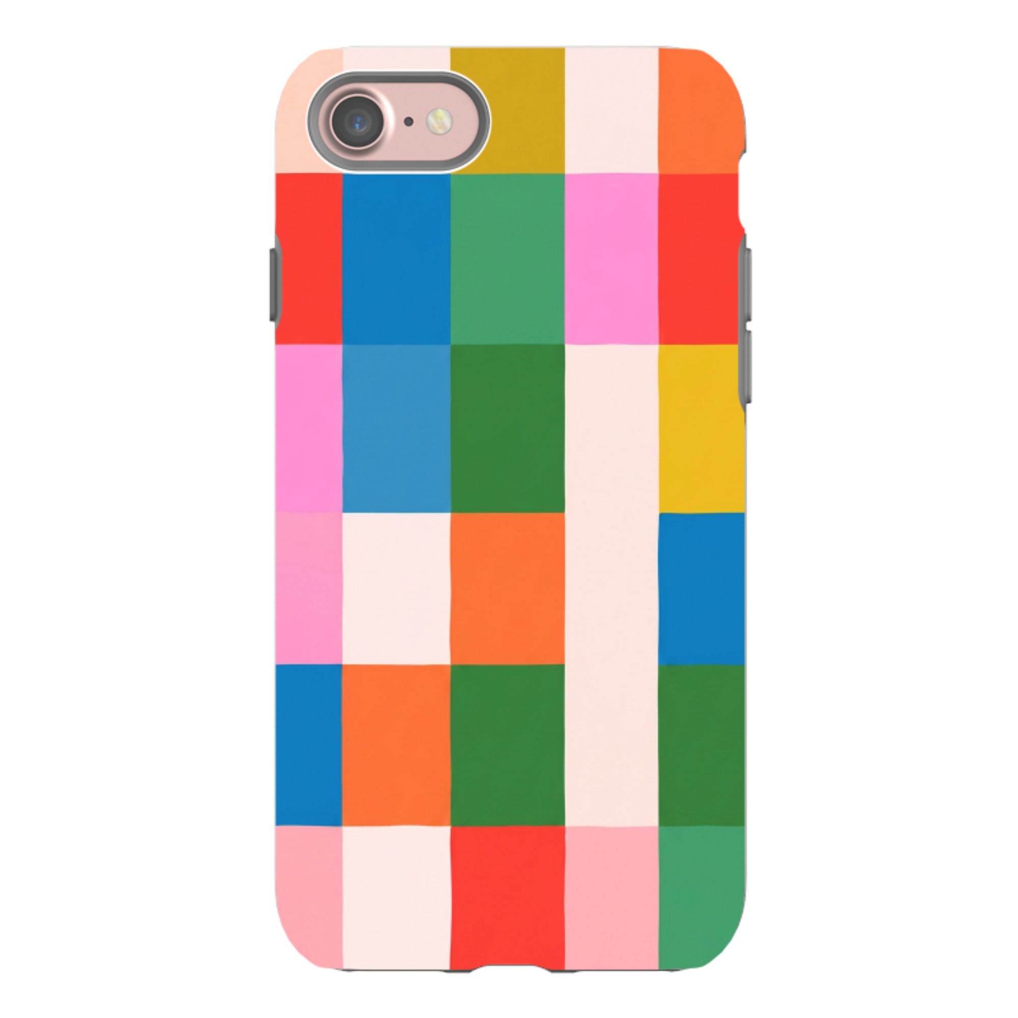 iPhone Tough Case - Multicolour Patchwork plaid