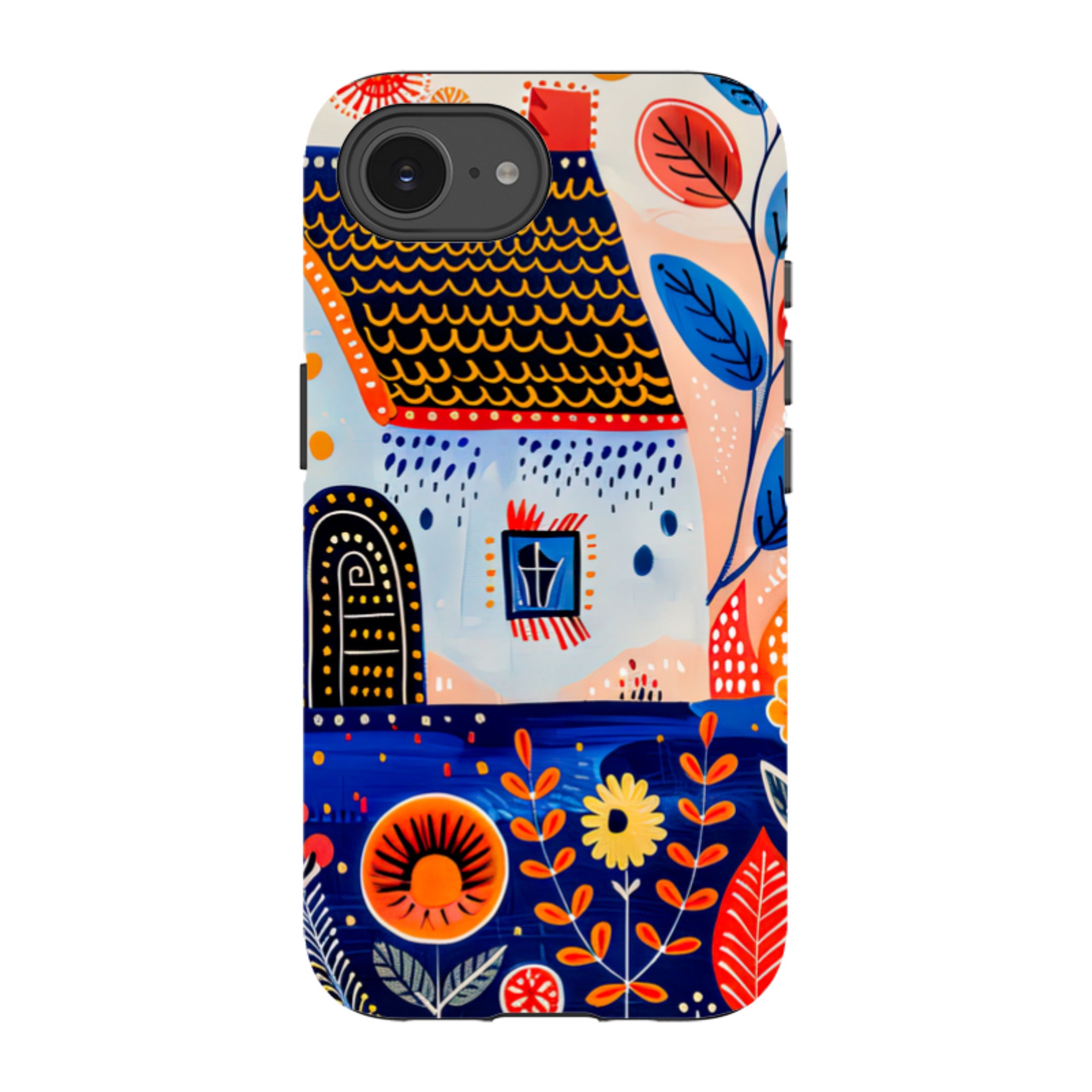 iPhone Case - Folk Art House VIII