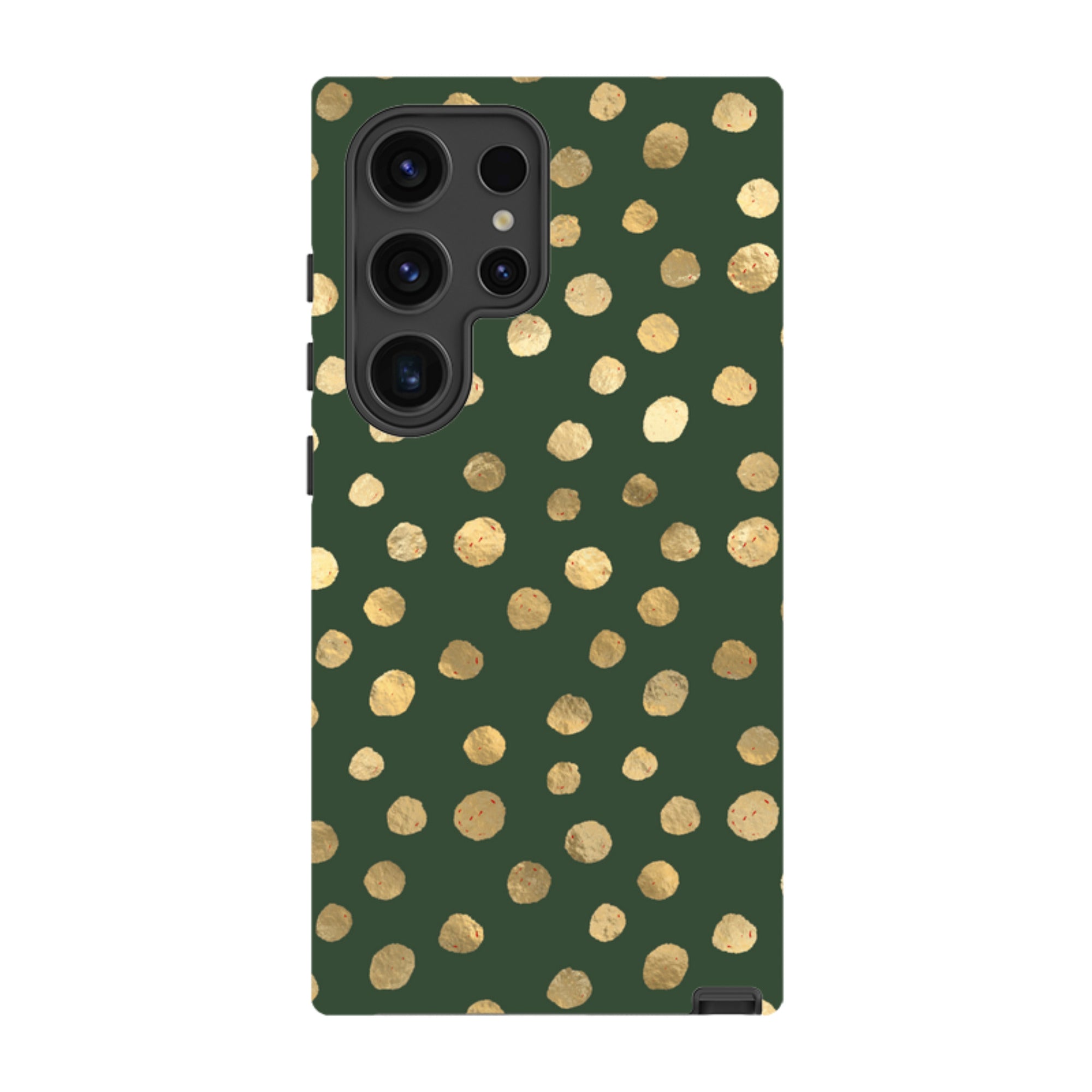 Samsung Tough Case - Green and Gold Dots