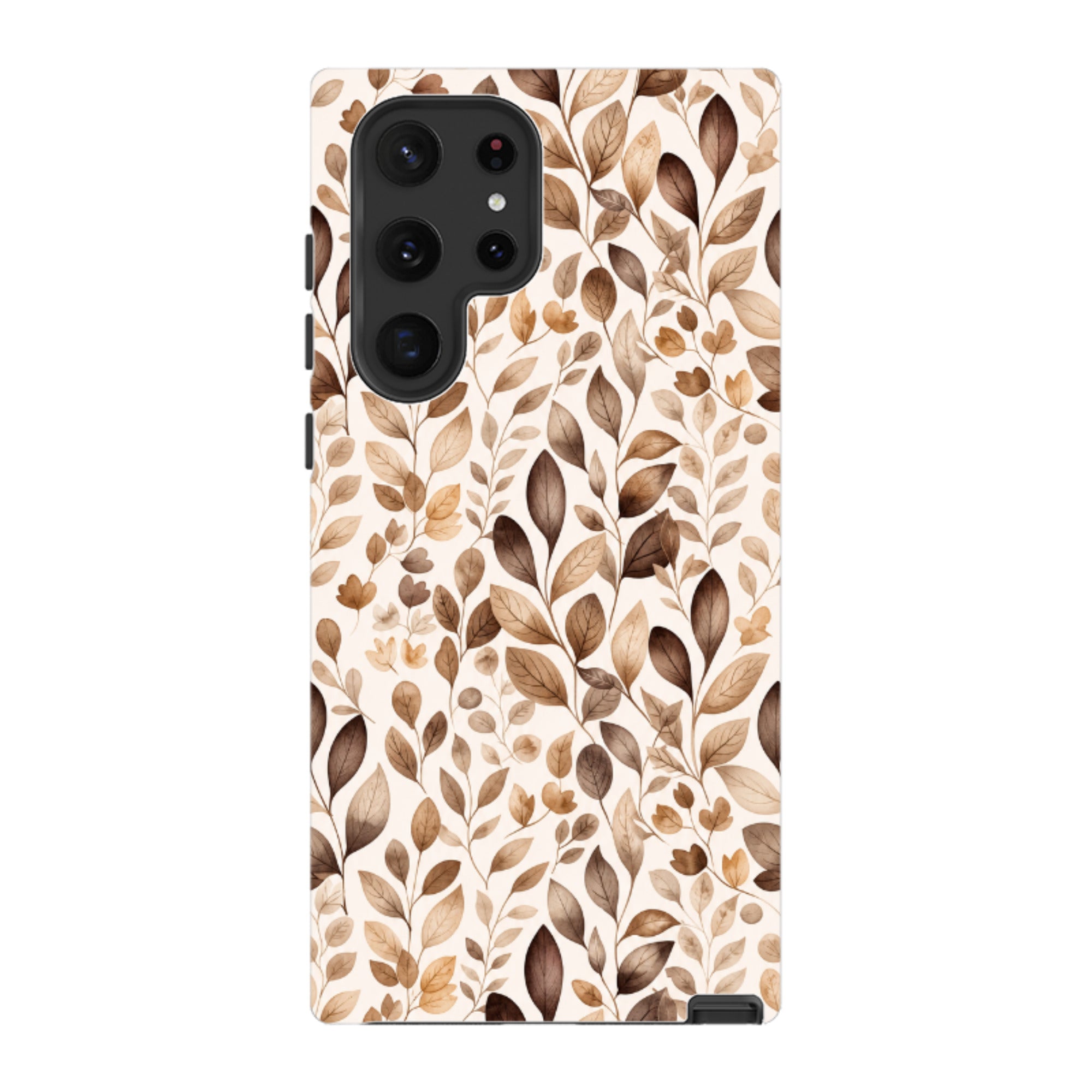 Samsung Tough Case - Beige Aesthetic Leaves