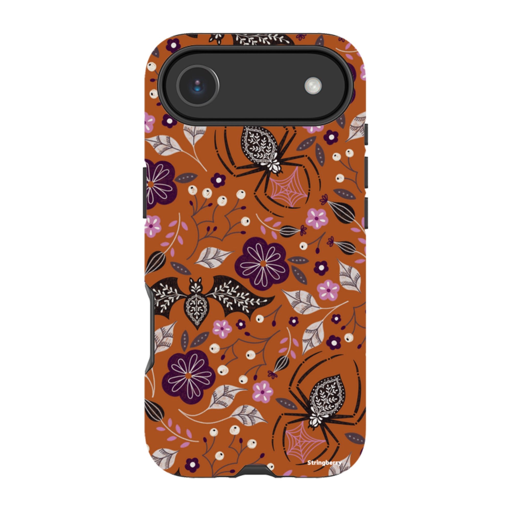 iPhone Tough Case - SpiderBat Orange By Jenny Zemanek