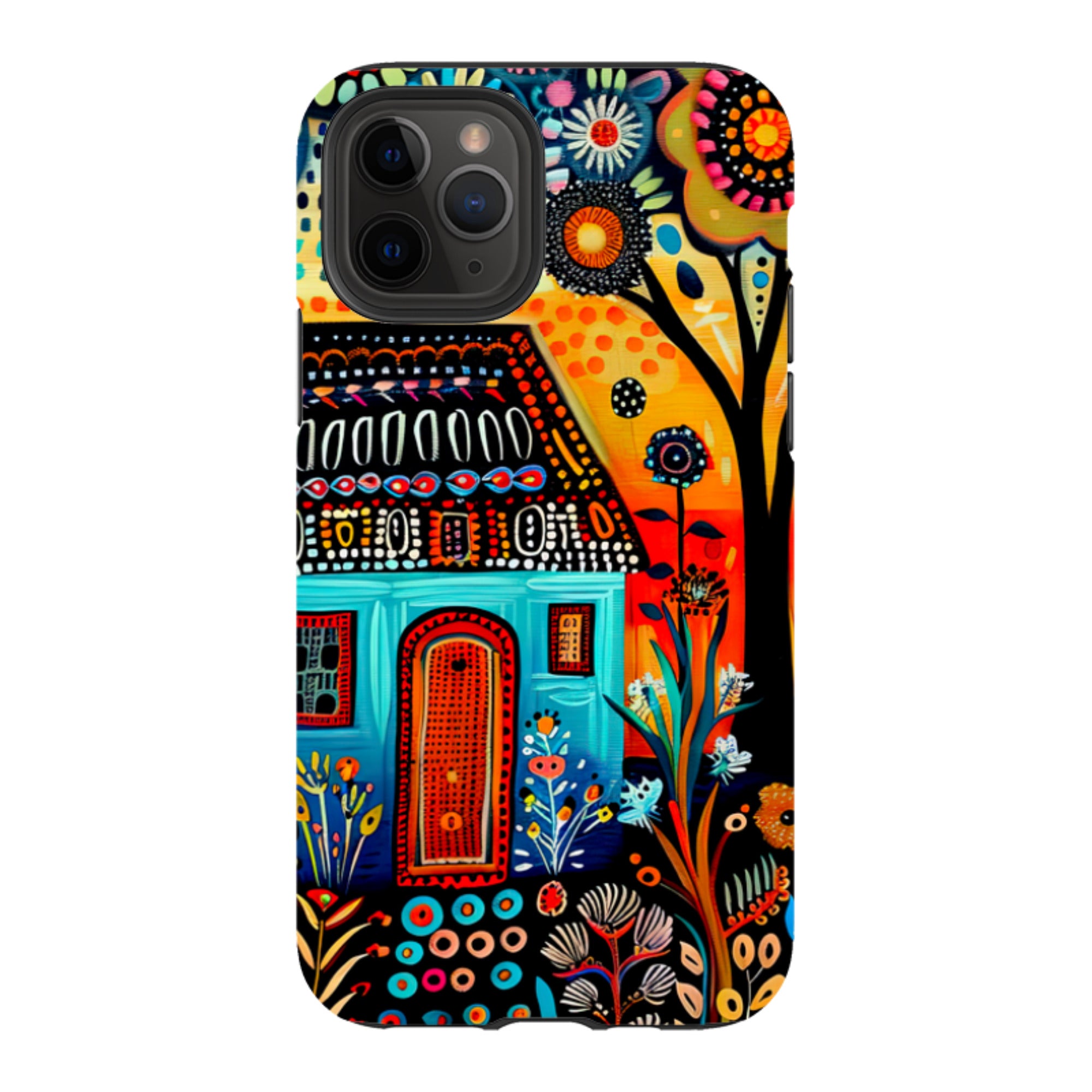 iPhone Case - Folk Art House VI